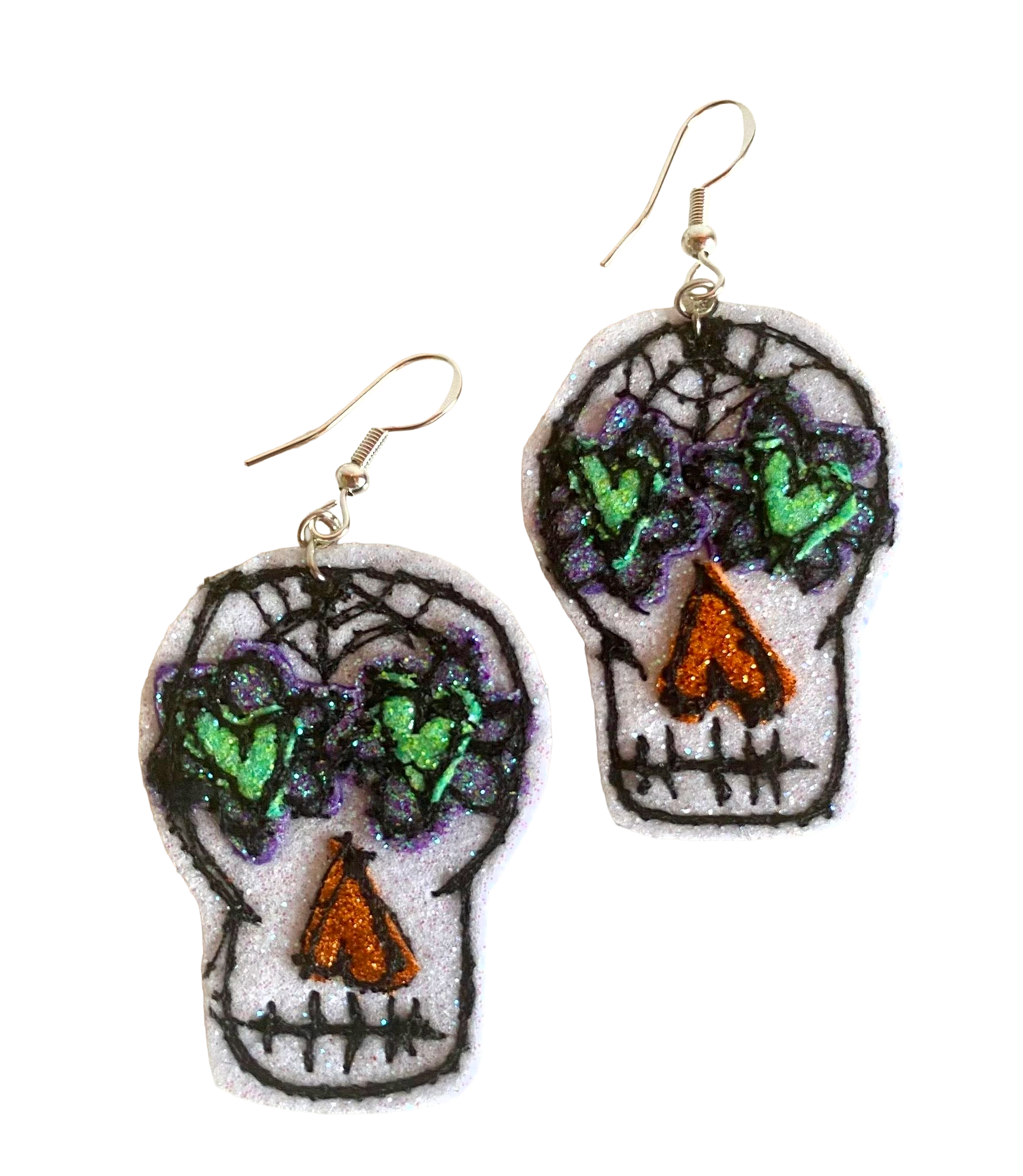 HALLOWEEN-Day of the dead-Dia de Los Muertos earrings-Wednesday inspired