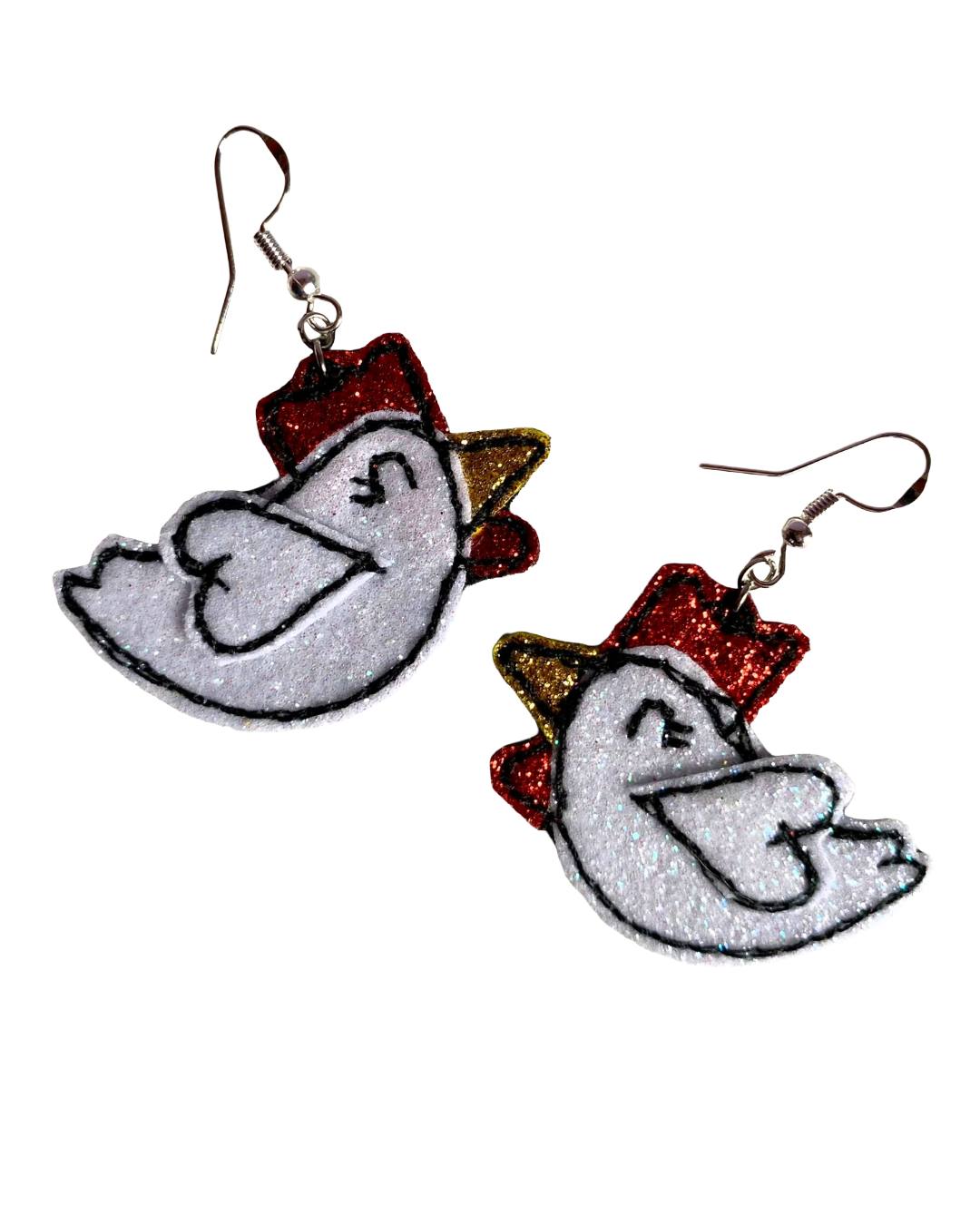 Chicken earrings