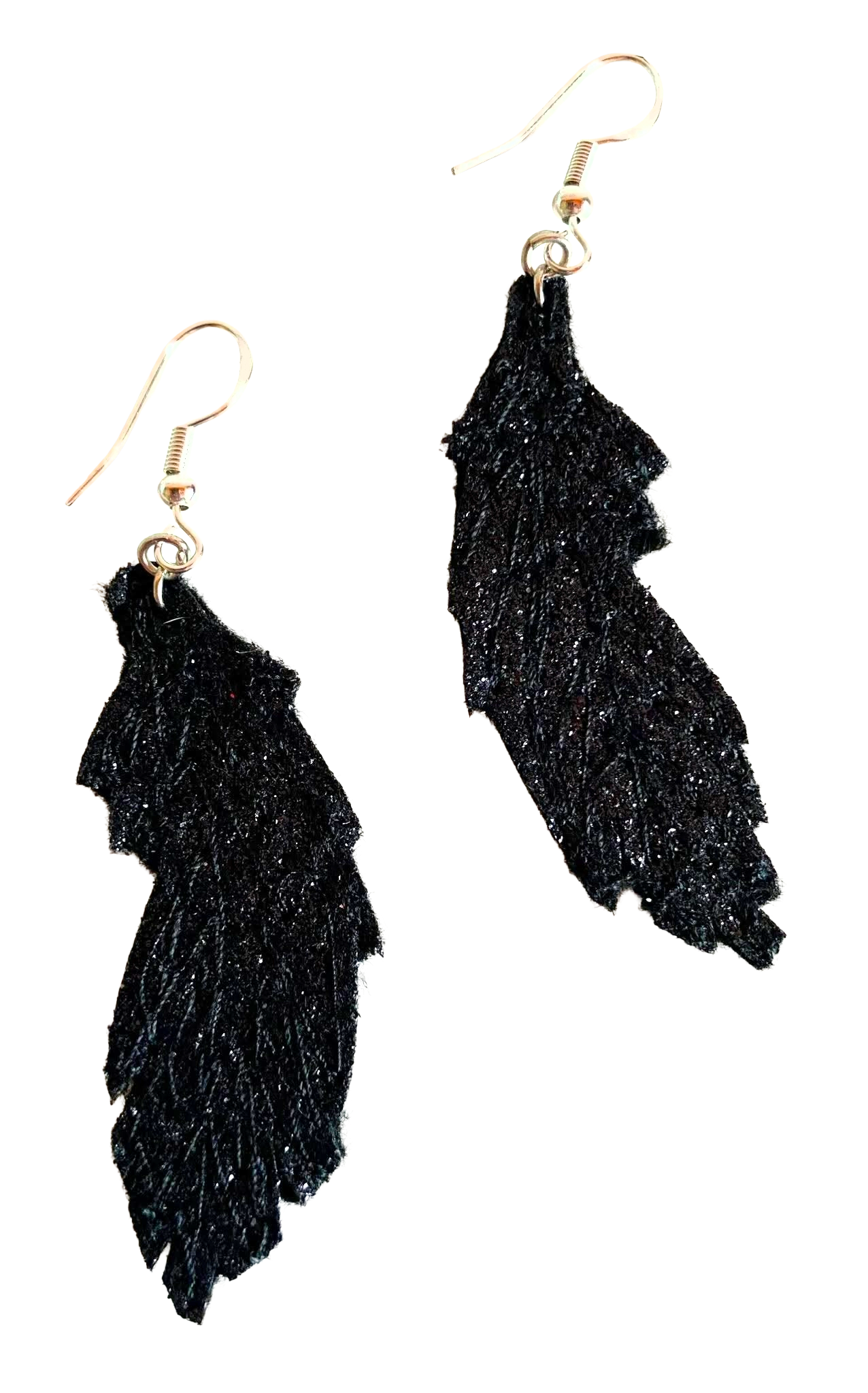 HALLOWEEN-Raven feather earrings-Wednesday inspired