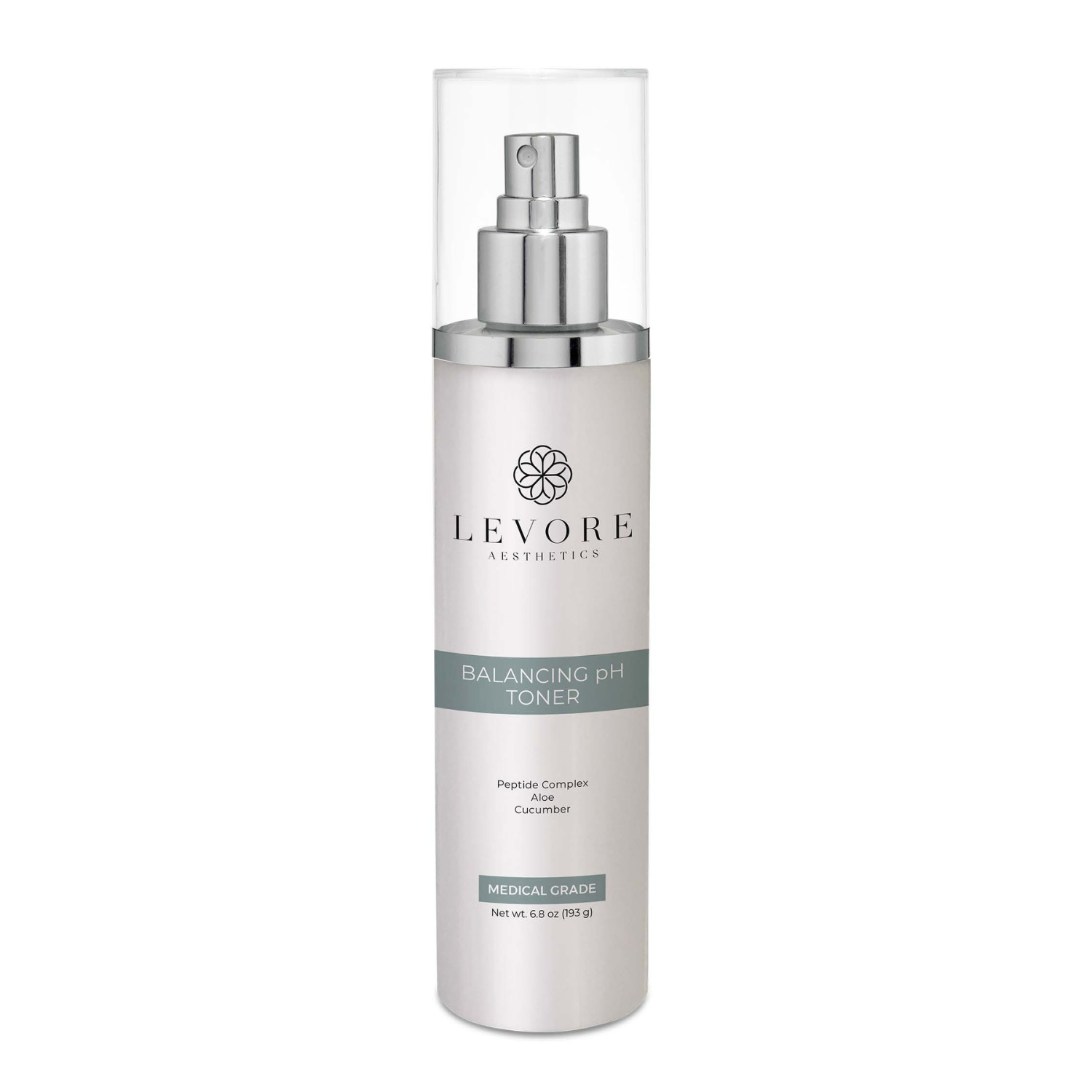 Levore Aesthetics Balancing pH Toner with peptides and botanical extracts to hydrate soothe and prep skin