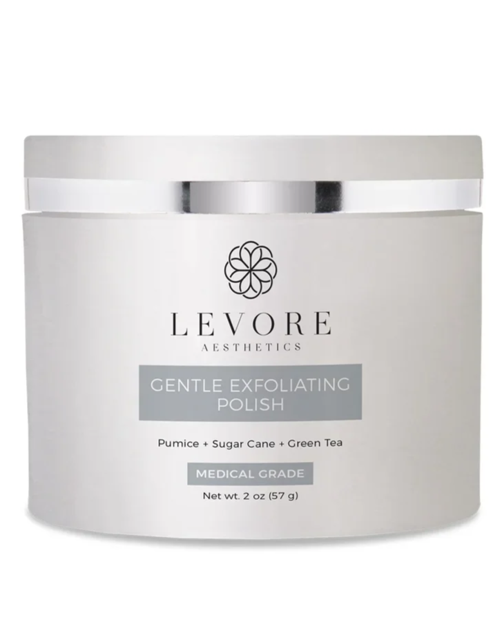 Levore Aesthetics Gentle Exfoliating Polish creamy facial scrub to exfoliate remove dead skin for smoother luminous complexion
