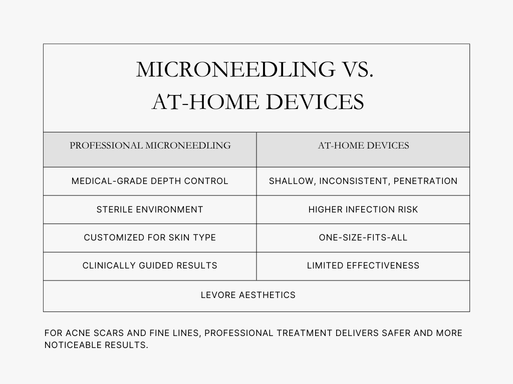 Learn more about Microneedling VS At home services