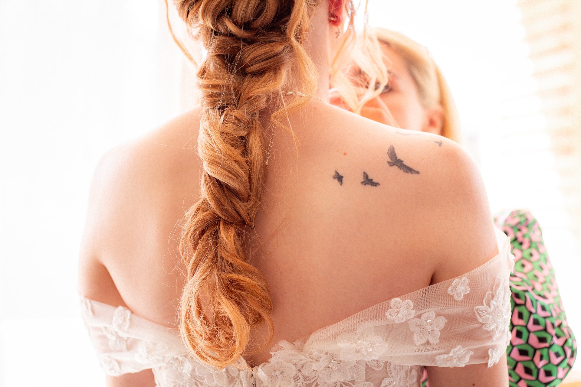 mariage, dos, mariée