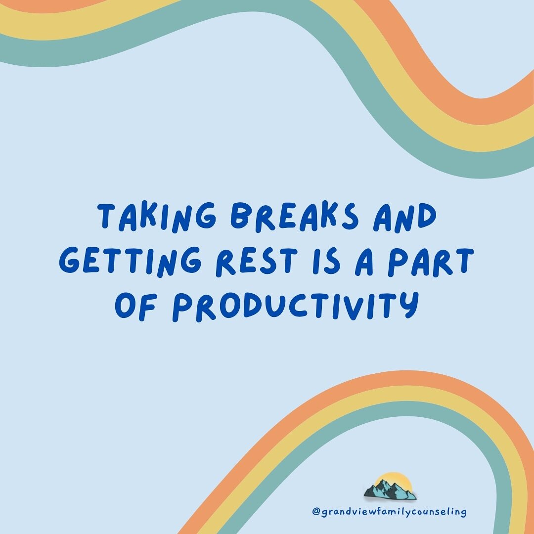 Taking breaks and getting rest is a part of productivity ☀️ 🌈

&bull;
&bull;
&bull;
#therapistsofinstagram #positivemindset #counselorsofinstagram #mentalhealthmatters #mentalhealthsupport