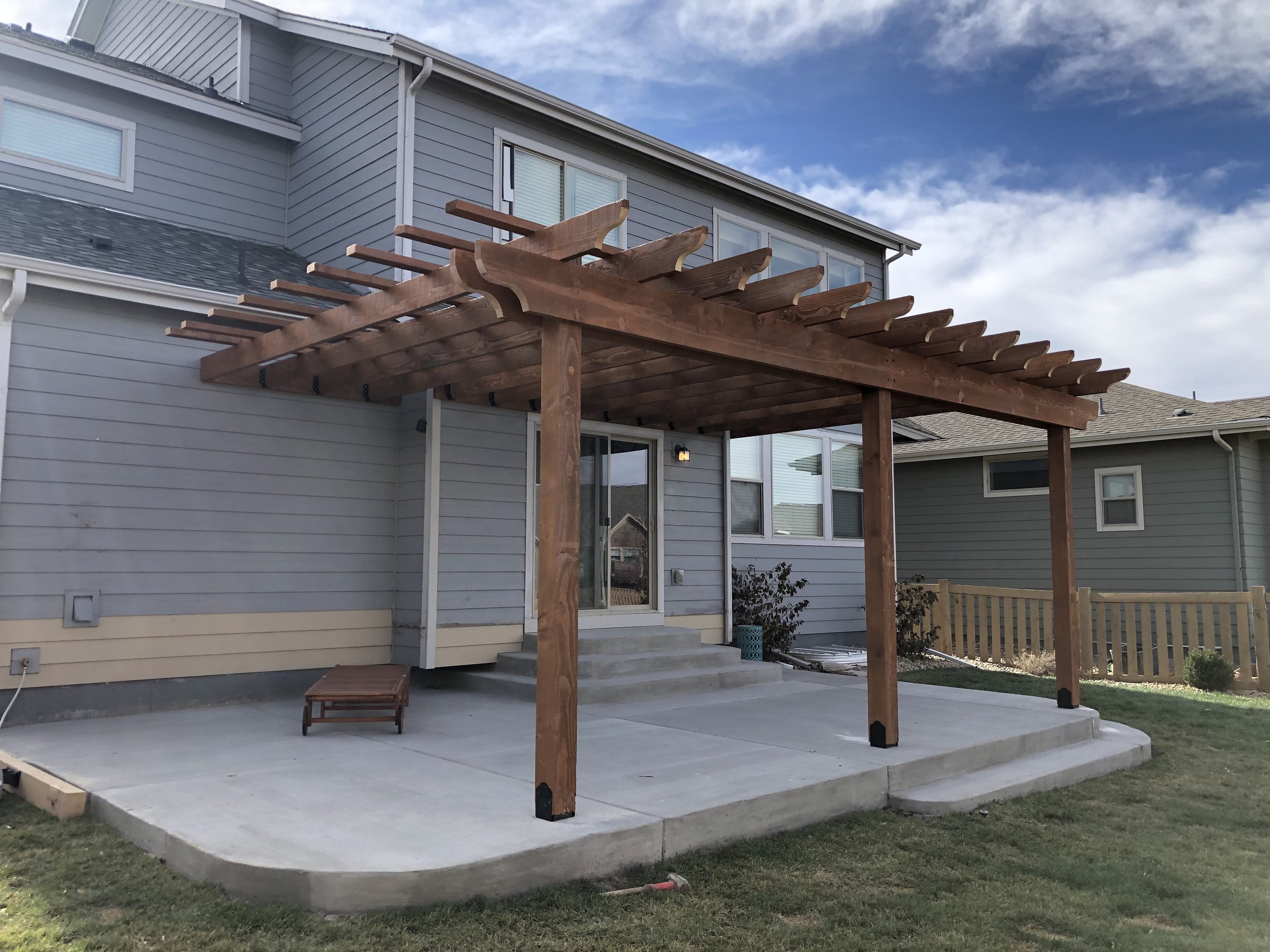 This Pergola was added to the existing patio.
