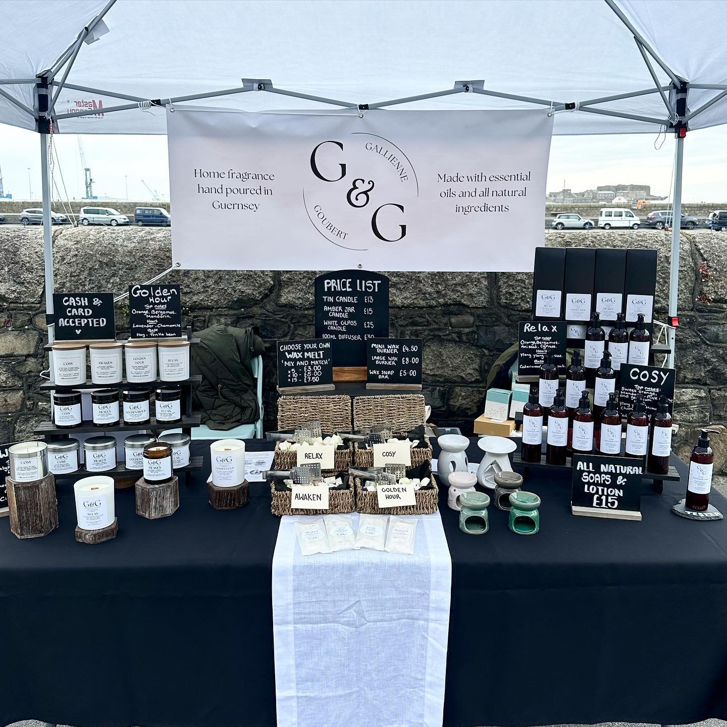 Find us at Seafront Sunday today 10am-4pm! We have our new wax melt mix and match option as well as our all natural soaps and lotion! 🤍 #guernsey #seafrontsunday