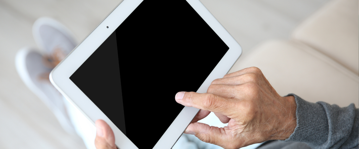 Image of person typing on computer