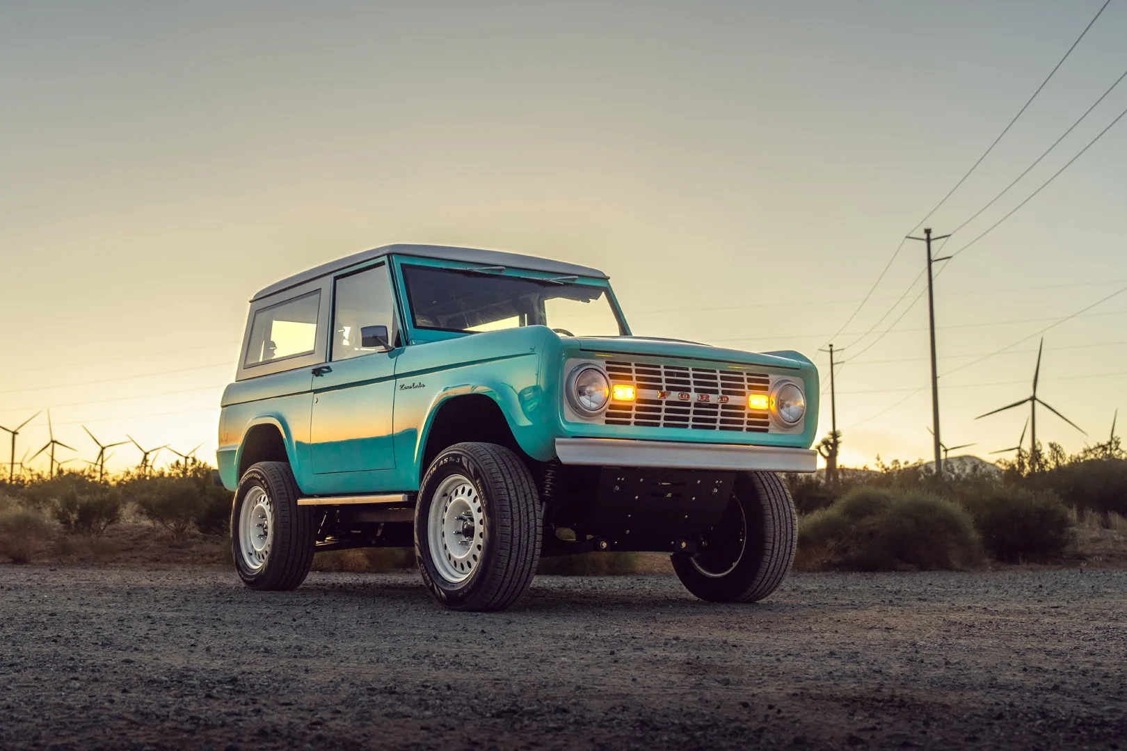 1966 Classic Electric Ford Bronco 
Seafoam Green - Steel Body