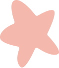 Pink star-shaped object on a white background