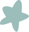 A teal-colored star-shaped object on a white background.