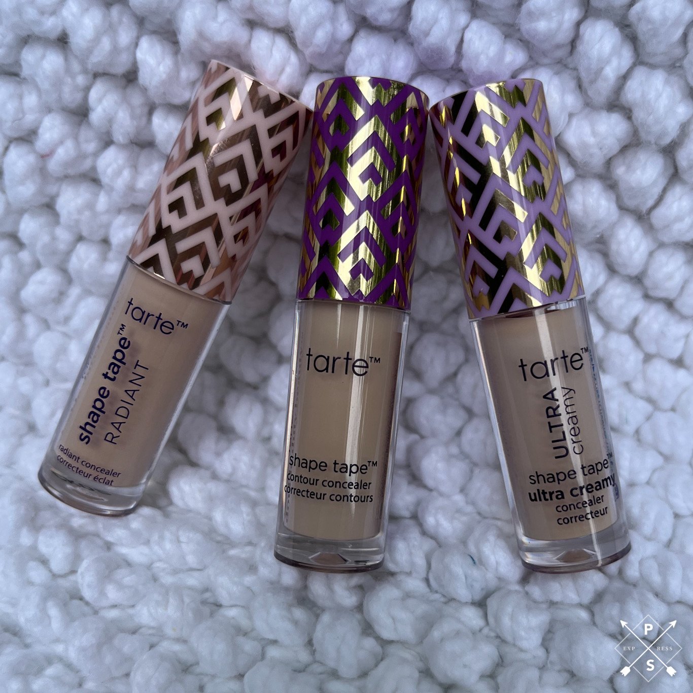 Tarte Shape Tape Concealer Swatches Comparison: Original vs. Ultra Creamy vs. Radiant Glow