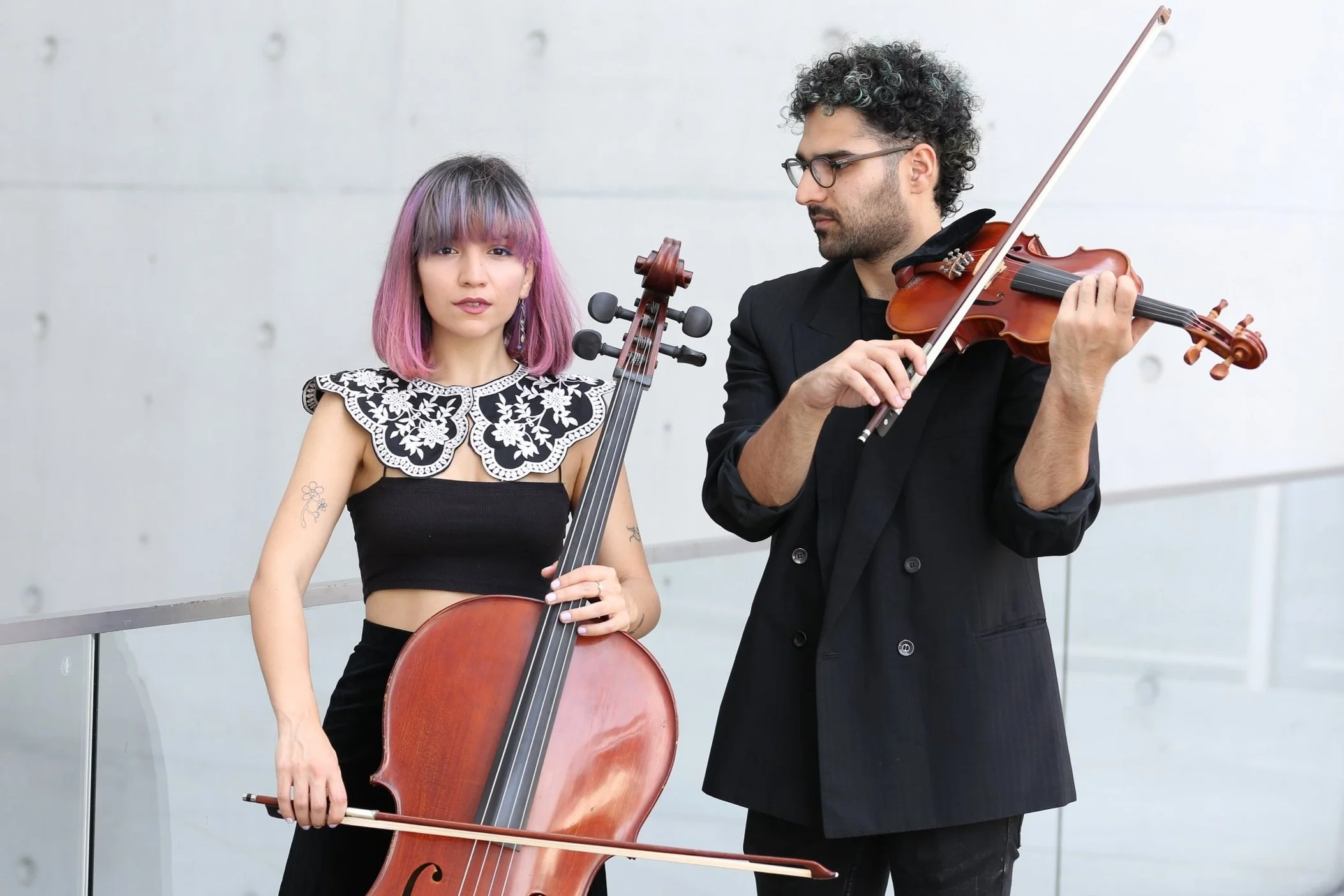 Niki Yaghmaee on Violin - Golsana Shenasaei on Cello