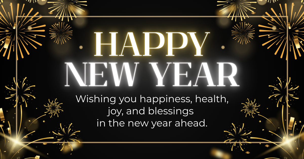Black and Gold Modern Happy New Year Facebook Post.png
