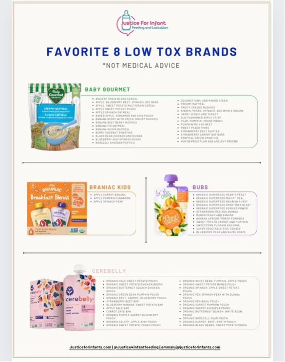 My Favorite Low Tox Baby foods
