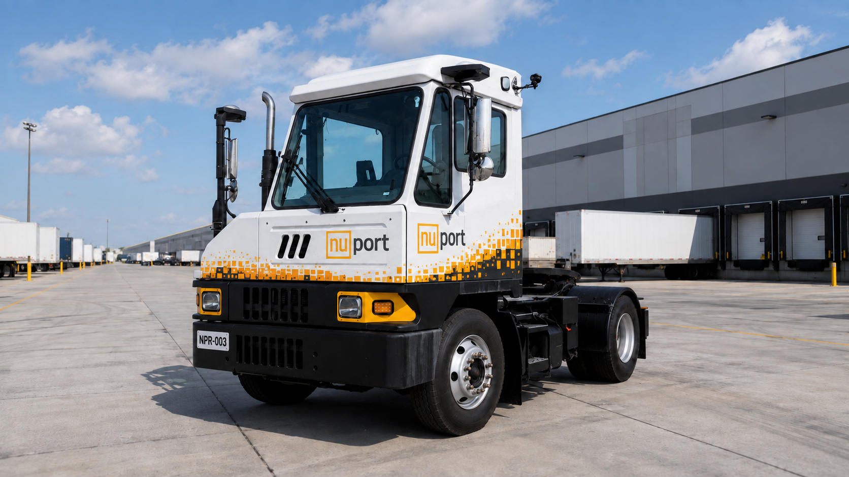NuPort terminal tractor at an industrial distribution facility