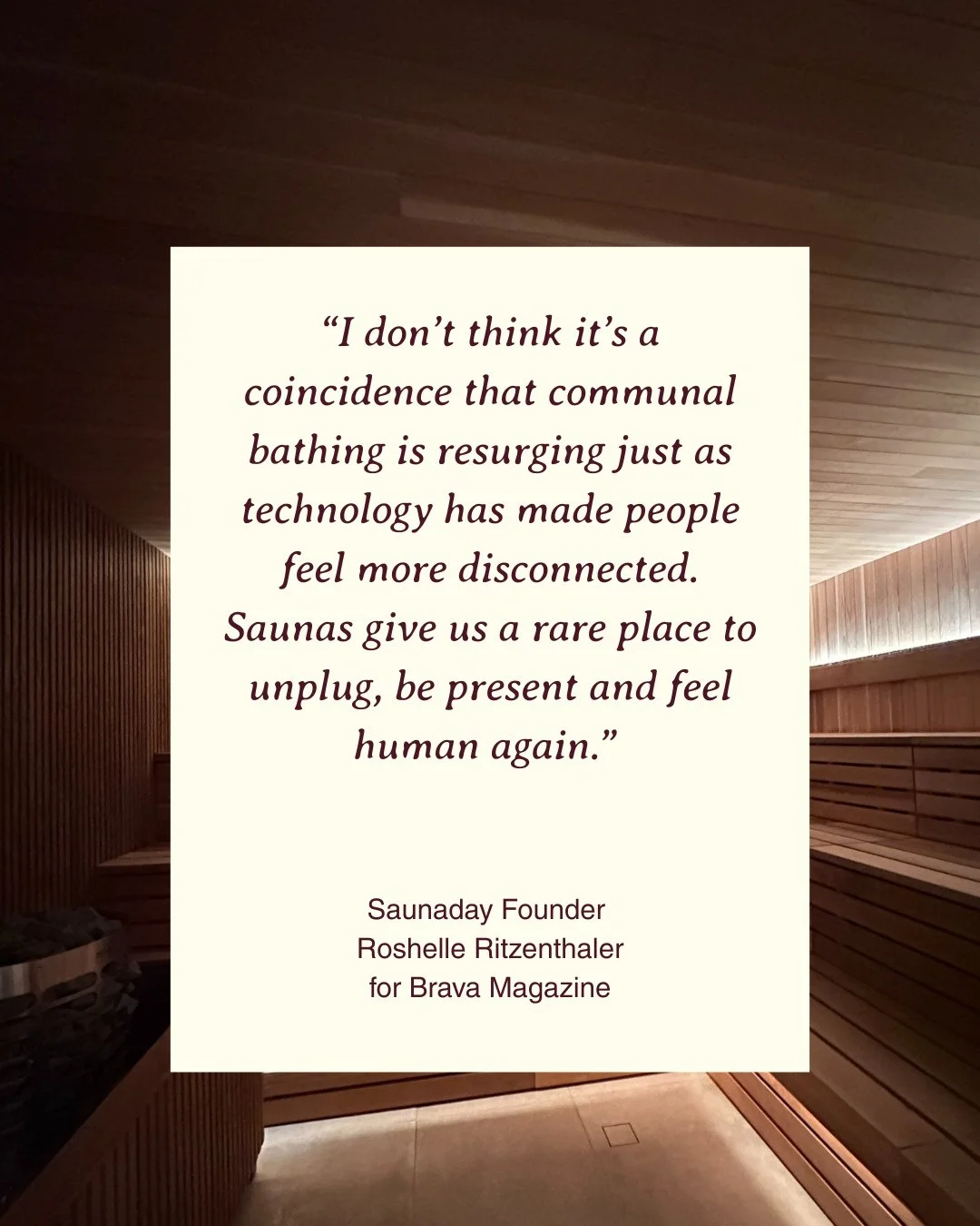 A reminder of why we do this&mdash;⁠
holding safe space for community, offline connection, and simply being human.⁠
⁠
Thank you, Brava Magazine, for seeing and sharing this work. 🧡⁠
