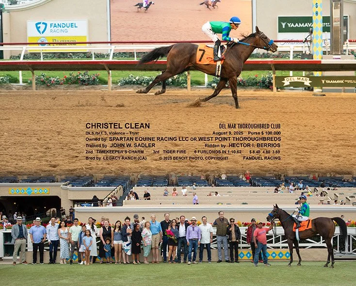 Winners Circle After Christel Clean Debut Win