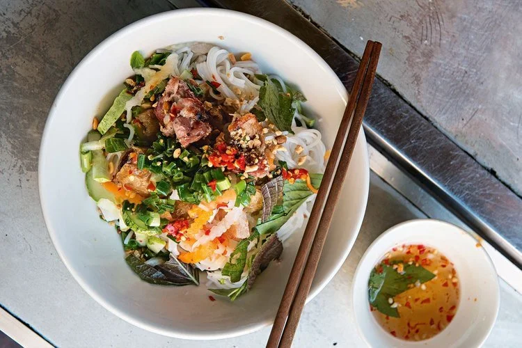GRILLED PORK SKEWERS WITH NOODLE SALAD