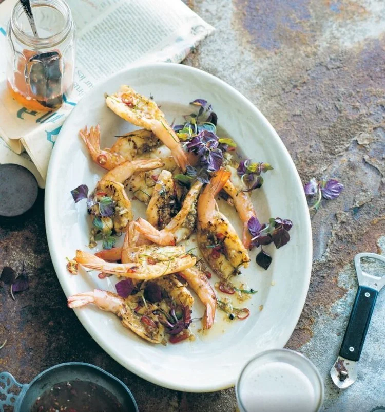 SPLIT KING PRAWNS WITH LEMONGRASS, LIME &amp; CHILLI