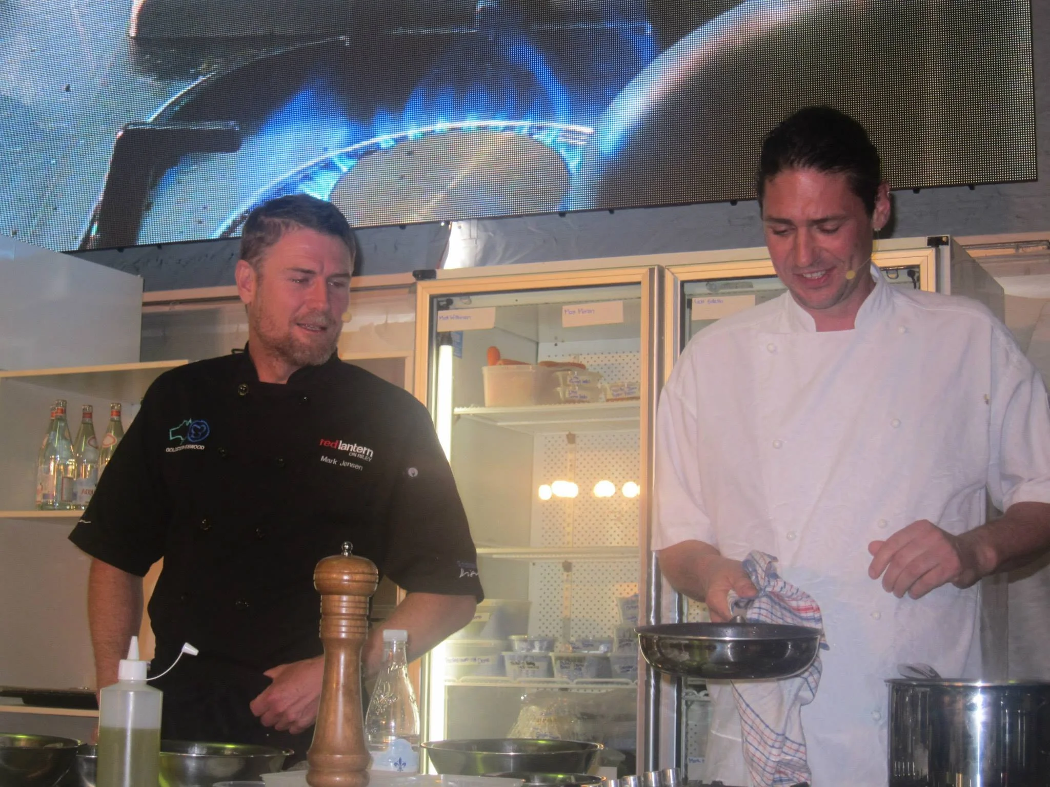 While working tirelessly at the restaurant, Chef also clocked up the miles and headed north almost every year to showcase Red Lantern's mouth watering cuisine to the masses. 

Does anybody recognise these two larrikins from the 2013 Noosa Internation