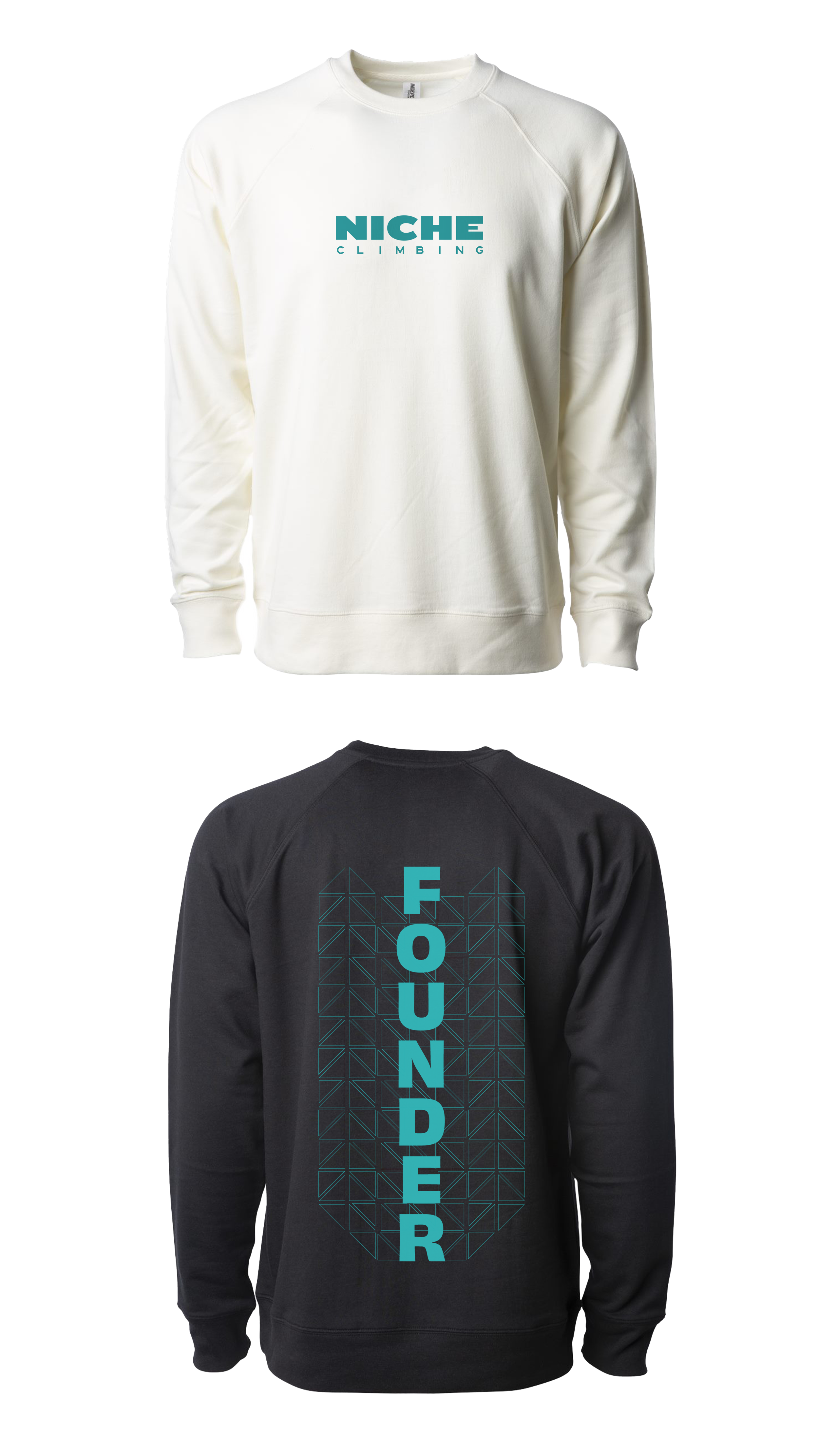 Sweater mock ups, available in black or white
