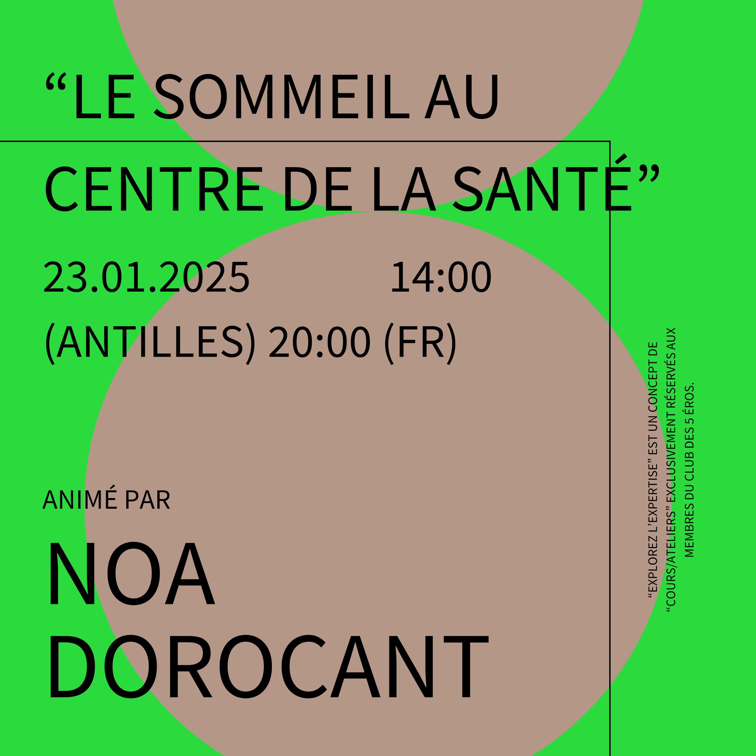 Explorez l'Expertise : LE SOMMEIL AU CENTRE DE LA SANTÉ (animé par Noa DOROCANT ~ naturopathe)