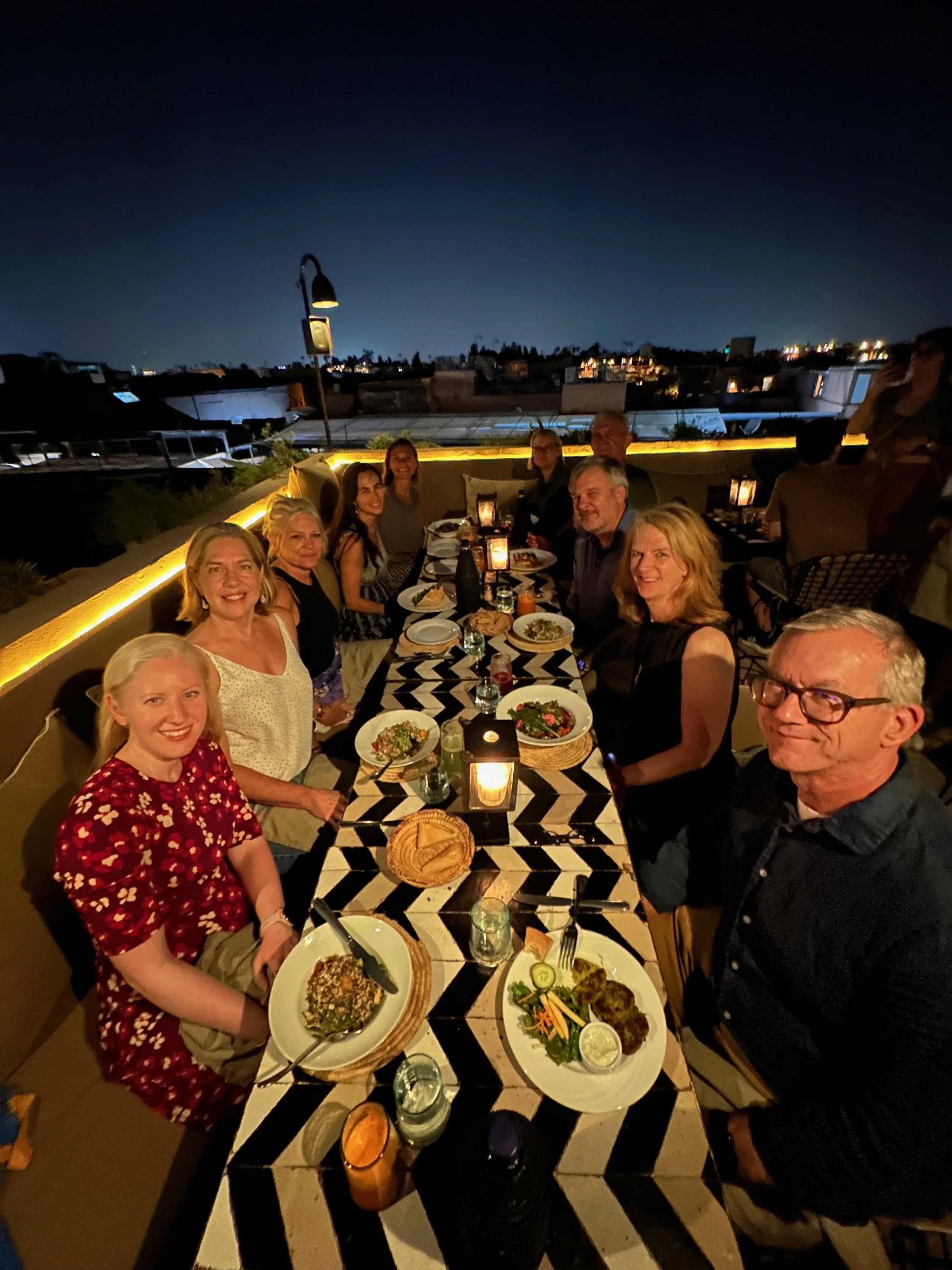 Rooftop dinner in Marrakech