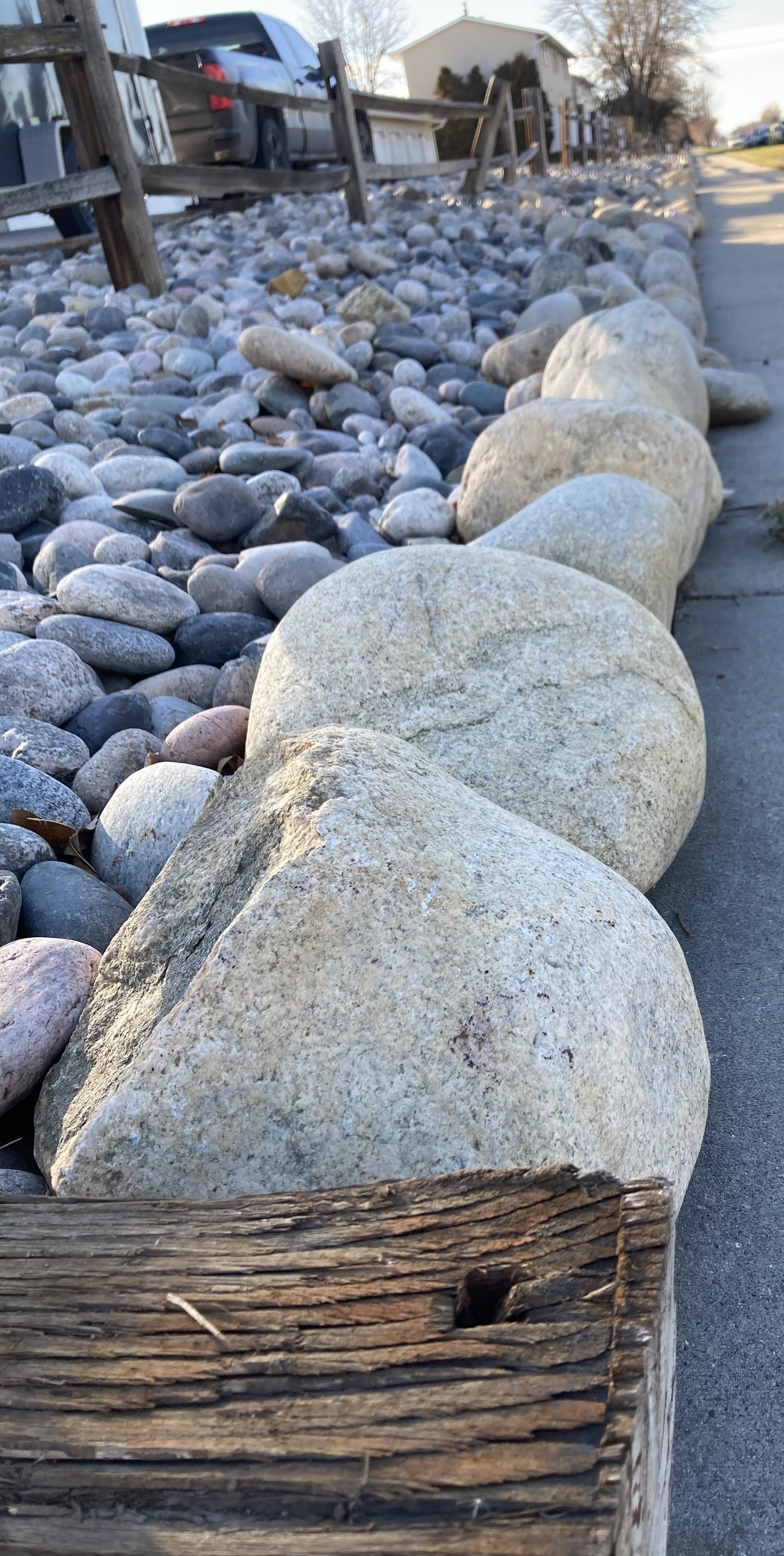 Large River Rock Border