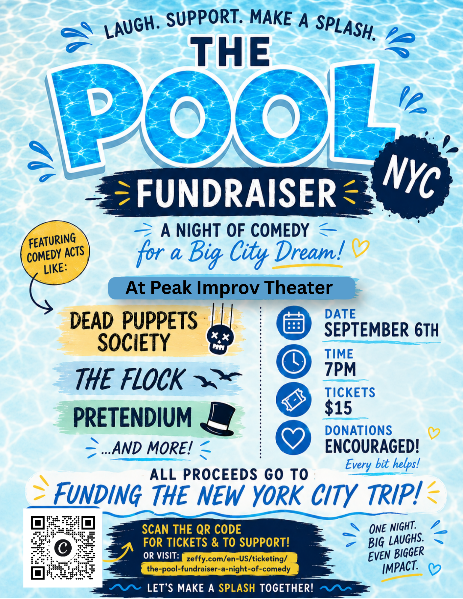 THE POOL FUNDRAISER: A NIGHT OF COMEDY