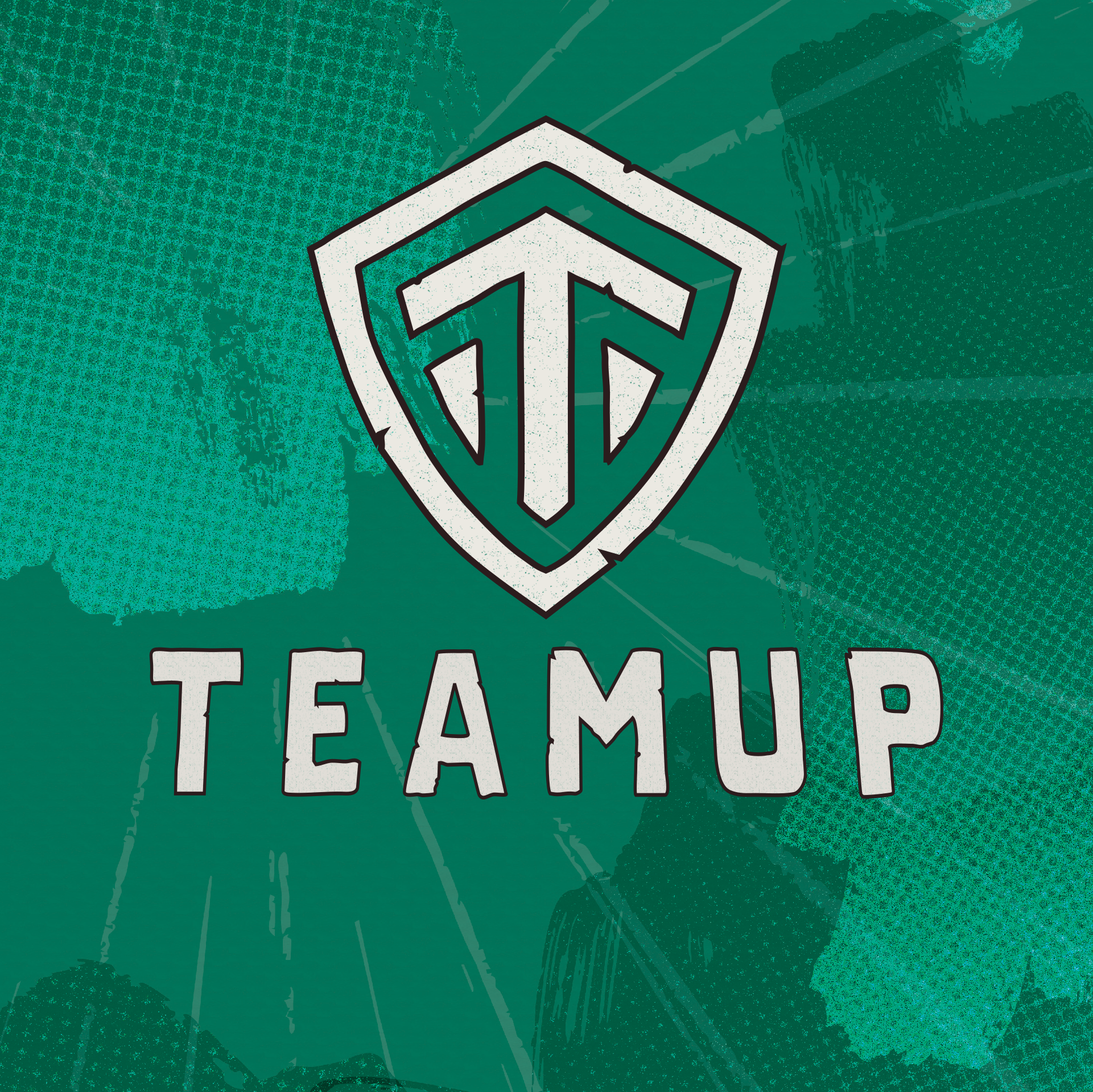Logo for Team Up, a superhero tabletop role-playing game created by Johnny Wilson.