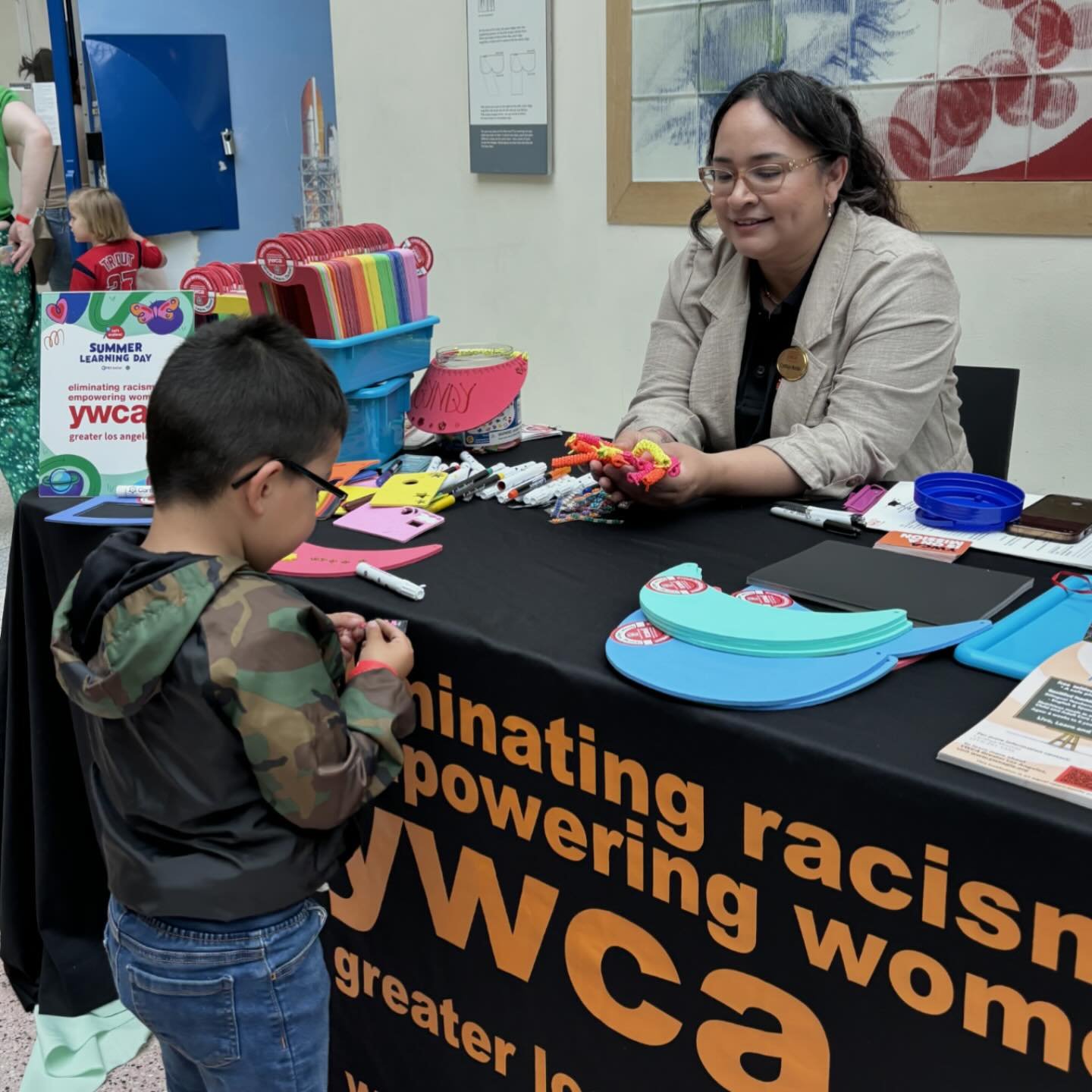 Thank you to @pbssocal for inviting us to exhibit at this past weekend&rsquo;s Summer Learning Day! Over 8,500 people attended, and YWCA GLA provided craft activities and books for children and their families. It was wonderful to connect with the com