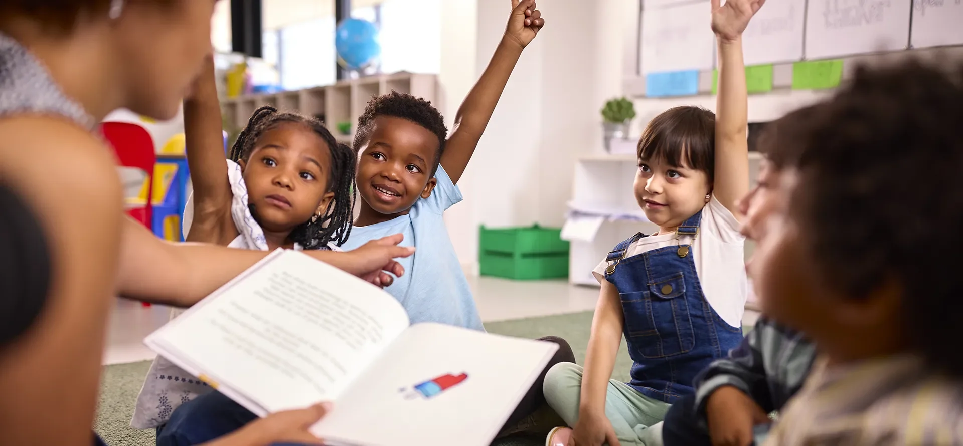 teacher reading to kids