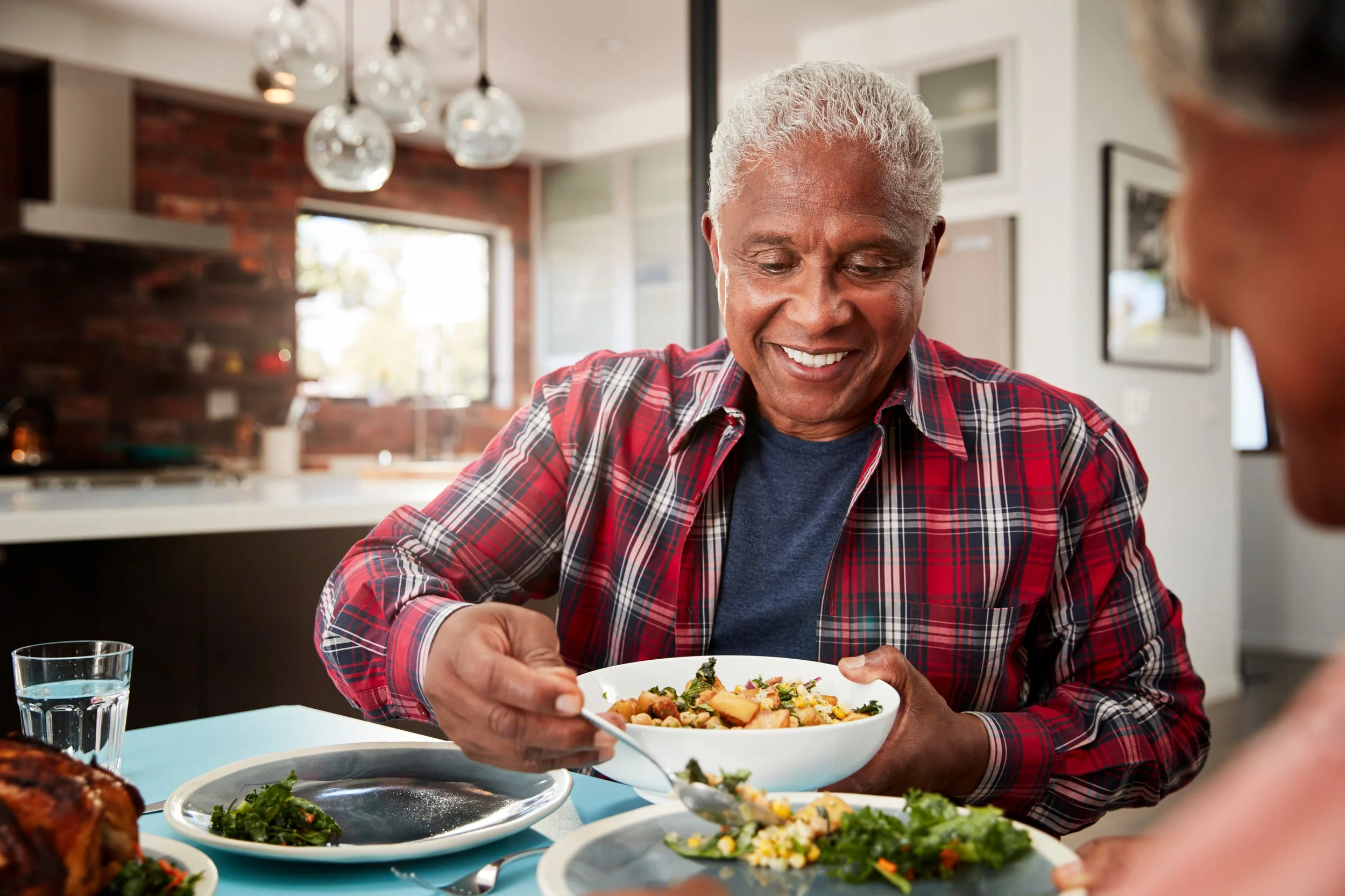 seniors who eat healthy snacks and enough protein in their healthy meal, fiber rich foods, healthy dietary pattern, they have an active lifestyle and make sure that they don't eat fried foods which raise blood pressure