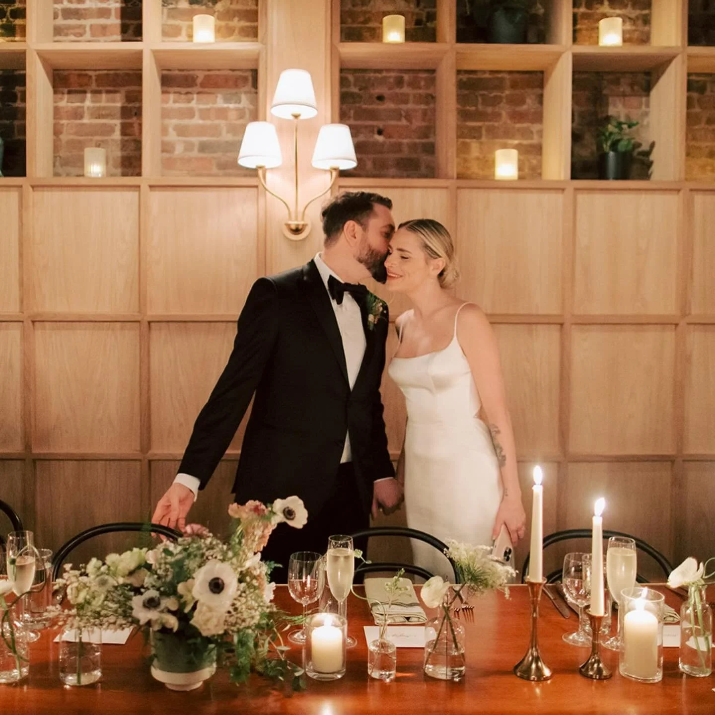 Happy Anniversary, Hayley and Kyle! This Williamsburg wedding at the Wythe Hotel was filled with love, laughter and intention from start to finish. At their seats, each guest found a hand-written letter from the bride and groom &mdash; and in some ca