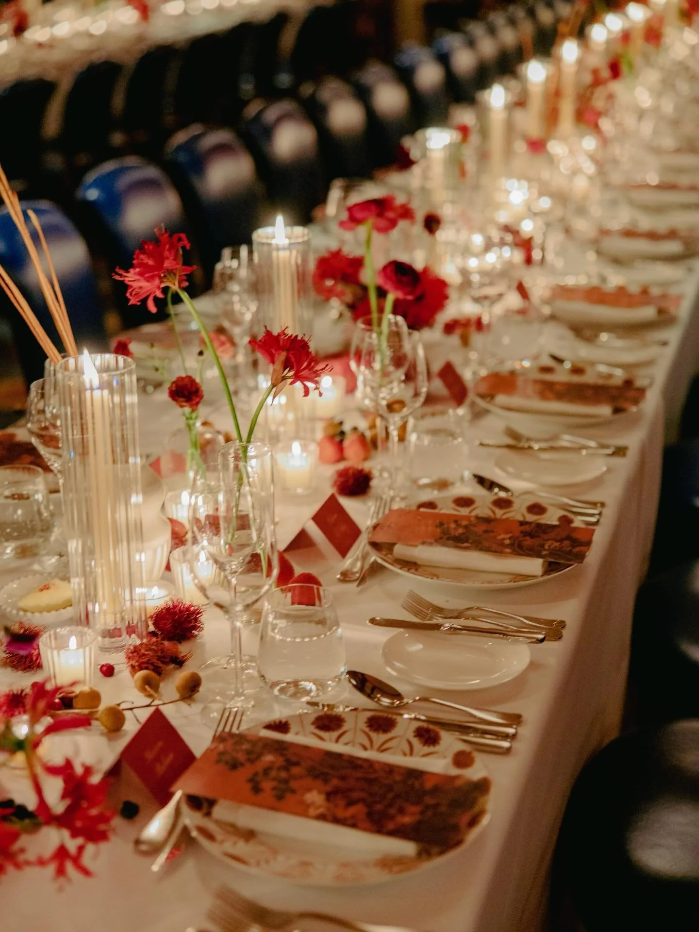 Custom menus featuring a favorite art print of the Bride &amp; Groom, Chinese envelopes that doubled as escort cards, and a dog picture book now filled to the brim with messages from their guests. It's the small things that set the tone of the day ❤️