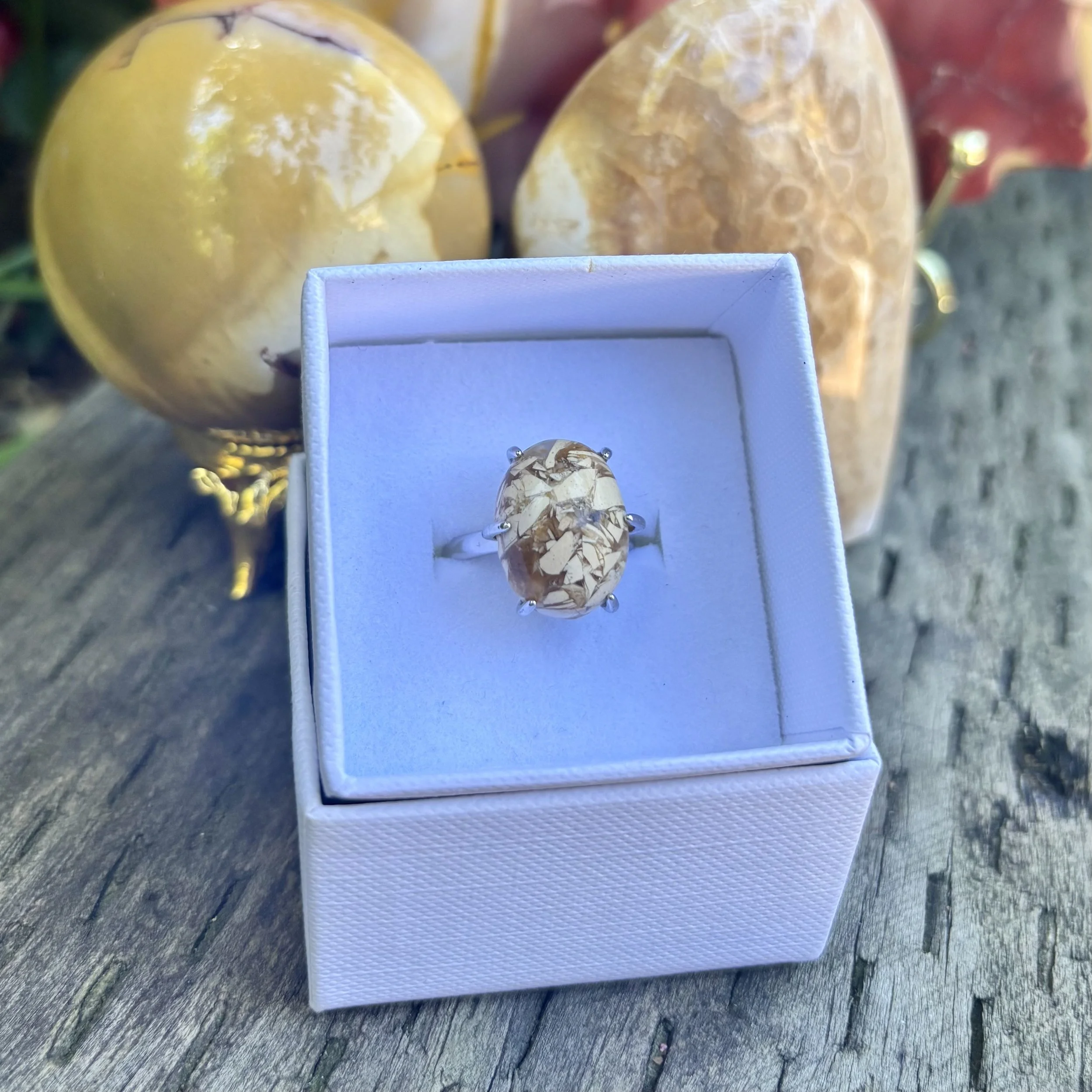 Earthen Brecciated Mookaite Ring 3