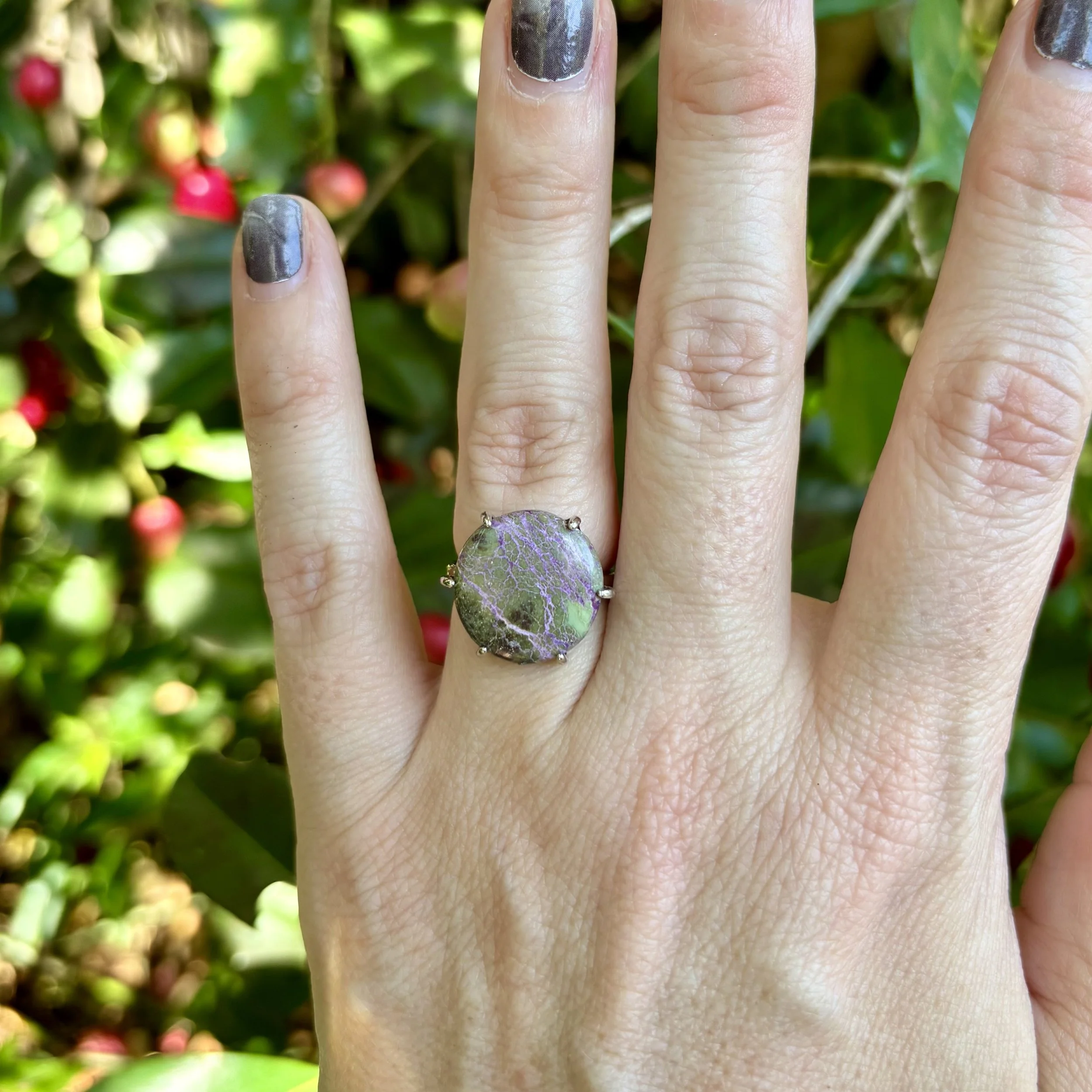 SS Ring - Stichtite Round On.jpeg (Copy) (Copy)