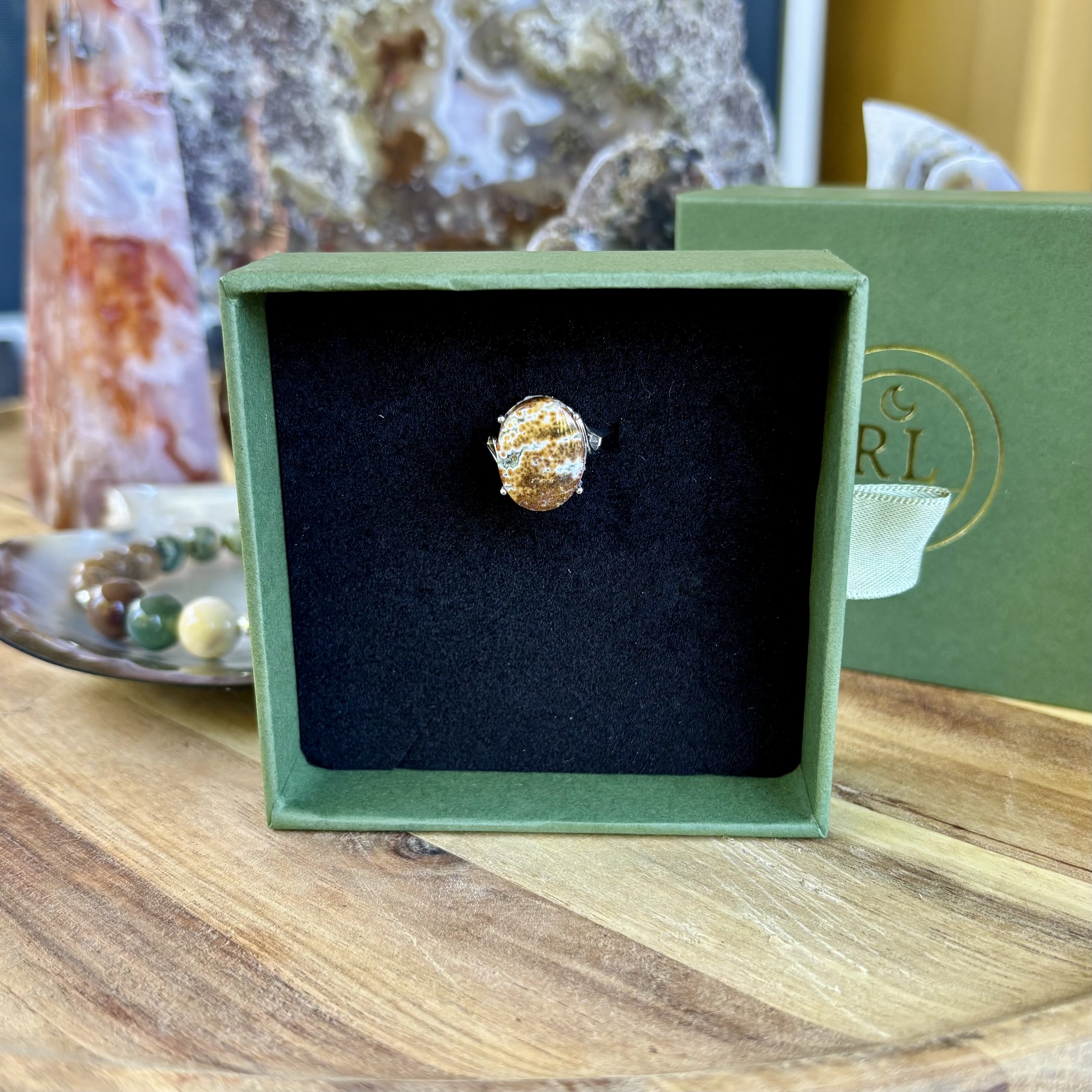 Scenic Orbicular Jasper Ring