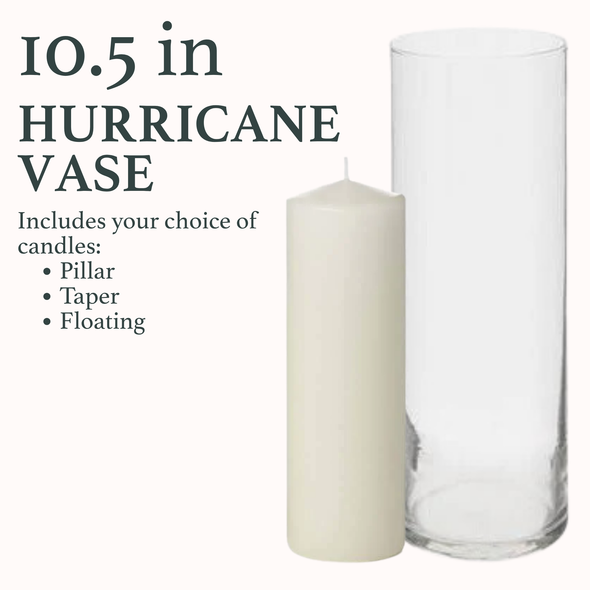 10.5" Hurricane Vases