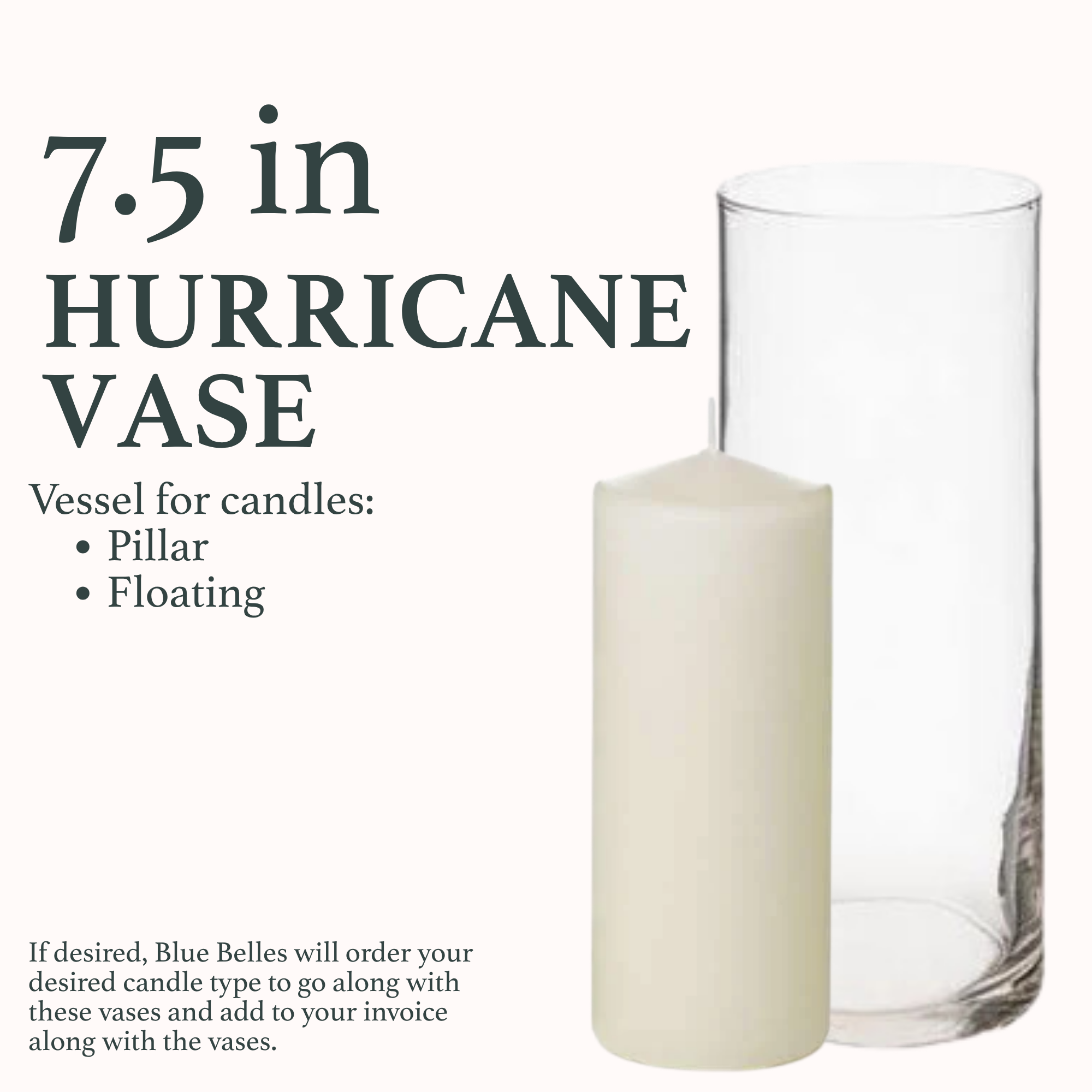 7.5" Hurricane Vases