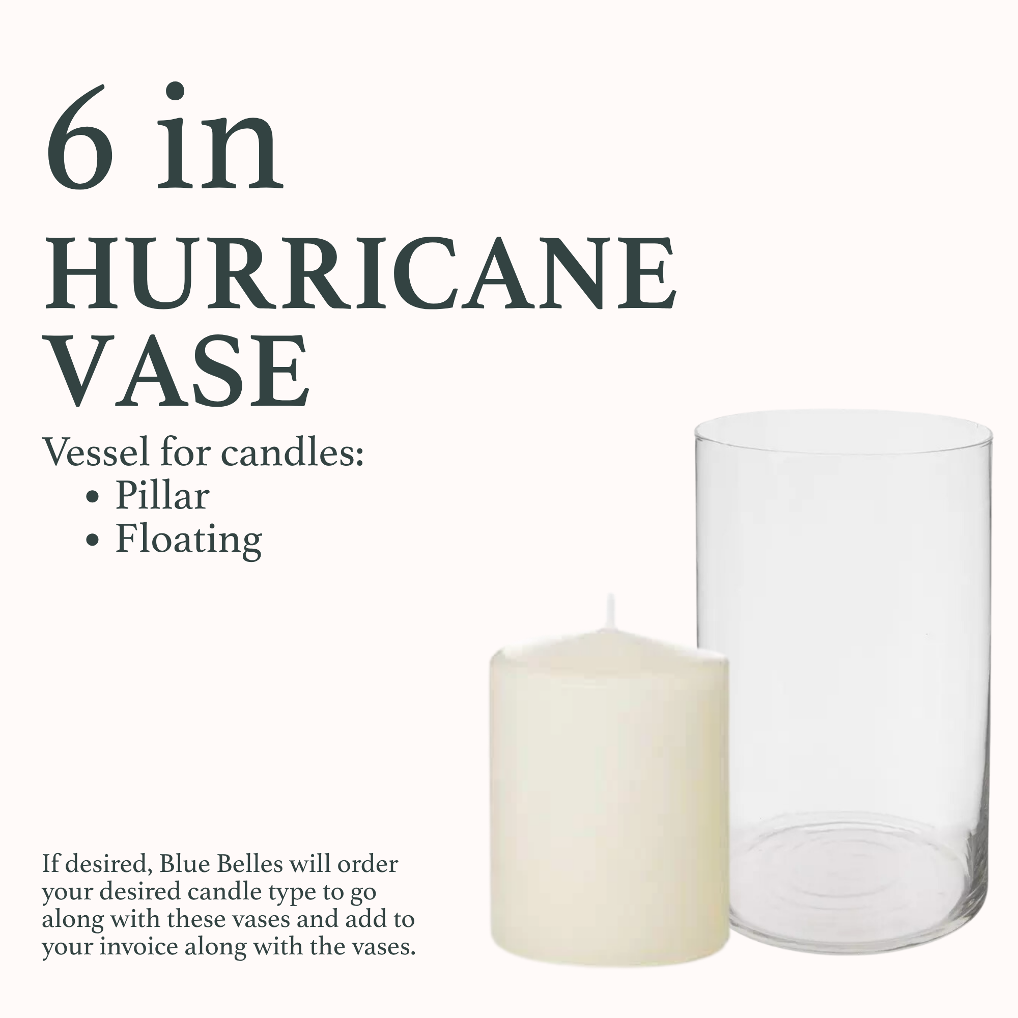 6" Hurricane Vases