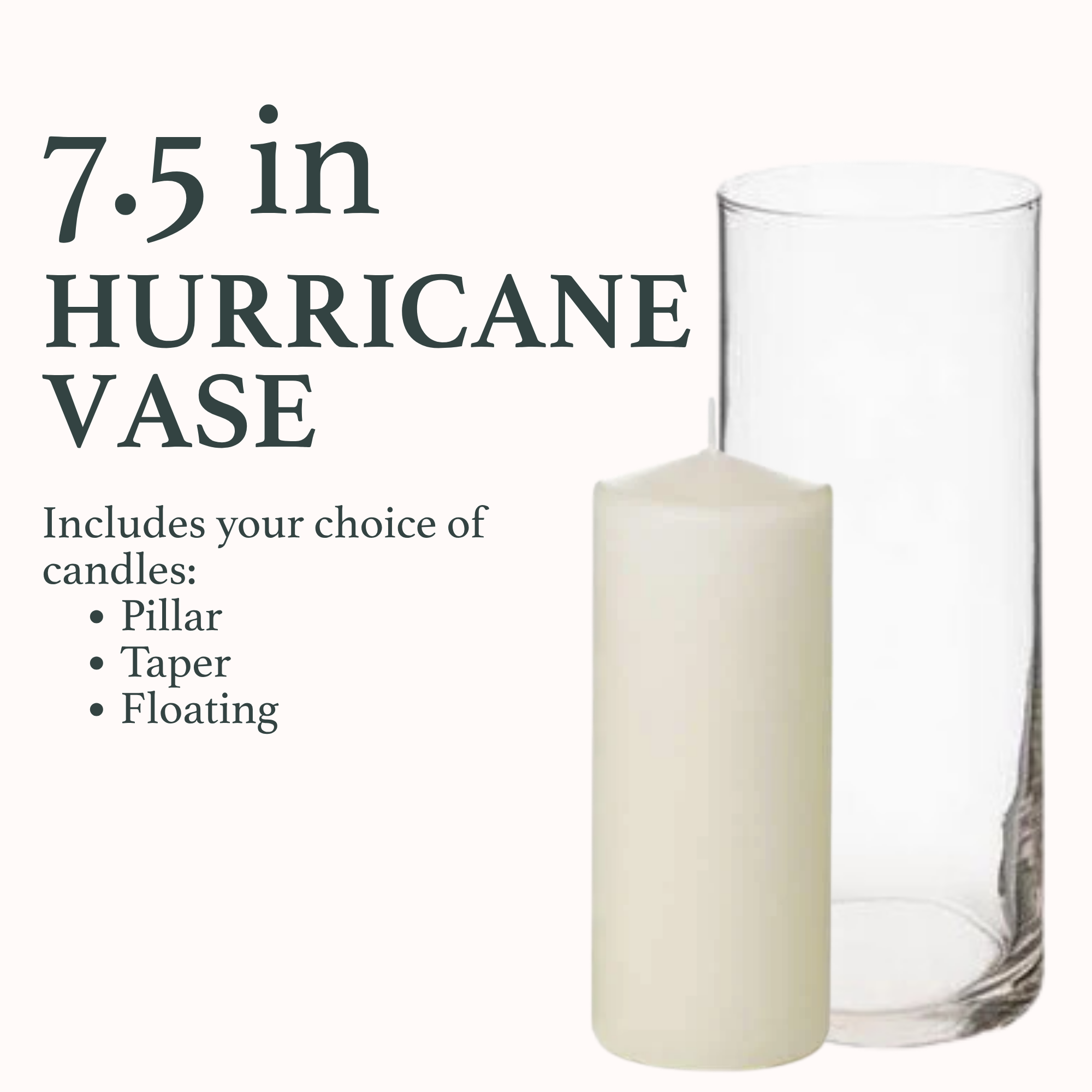 7.5" Hurricane Vases