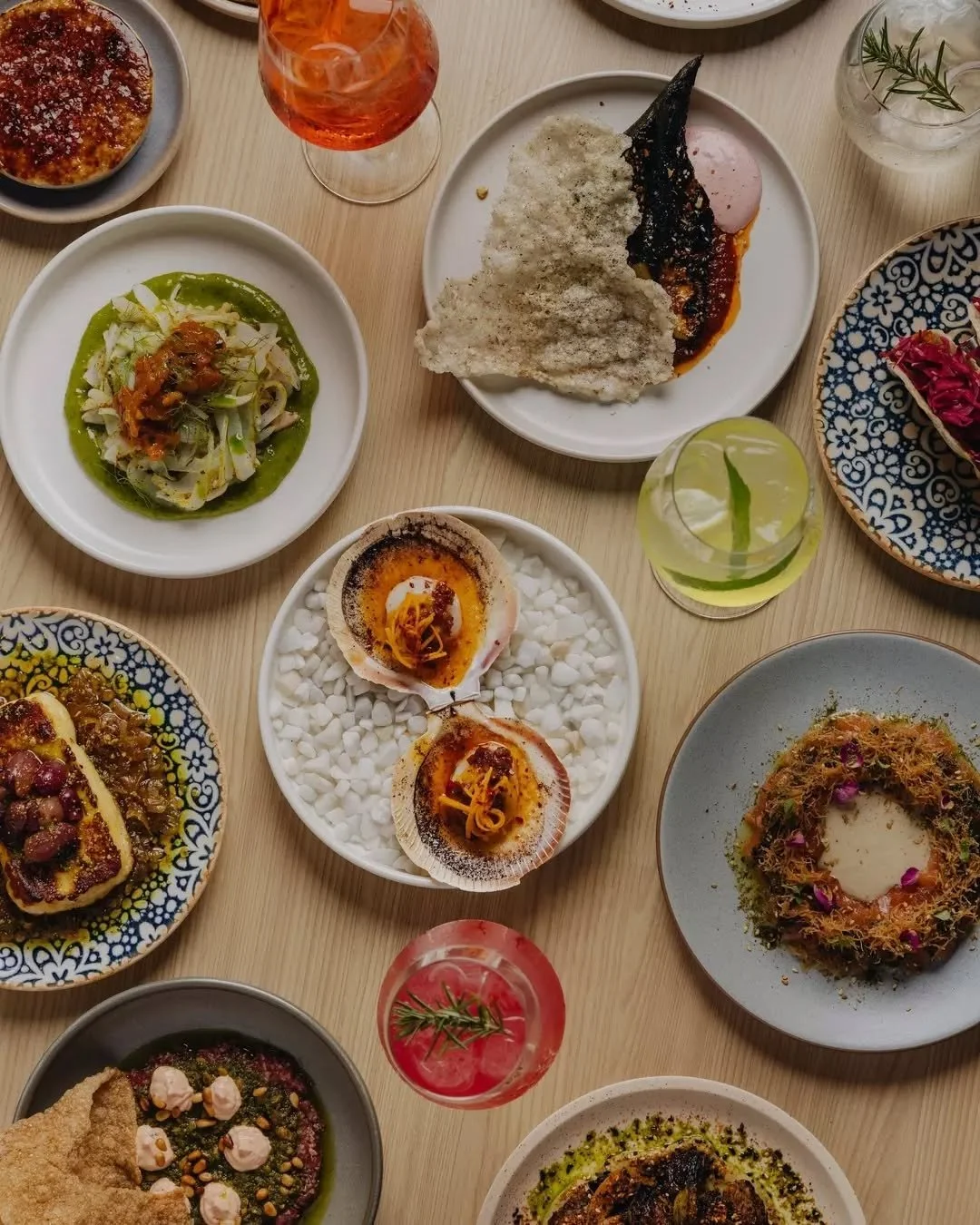 "I'll have one of everything"
This is what 3 snacks, 6 mezze and a bazlama bread looks like. 
Utterly scrumptious? You know where to book your next lunch / book club / date night 👇

For reservations, call 9755 9999 or book online at www.in