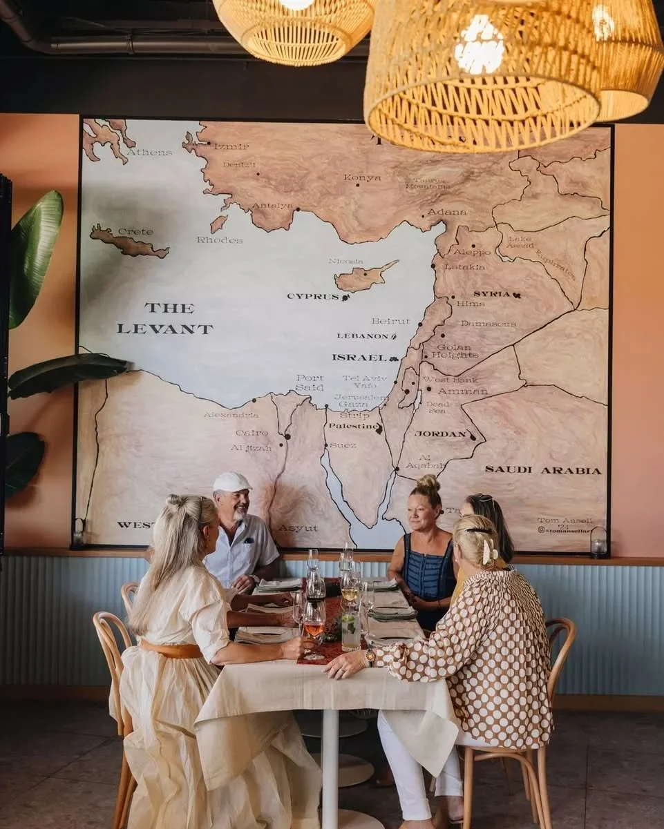 A meal made for lingering 🥂
Brunch on a Sunday. The Levant map watching over you. Dishes arriving as the chef prepares them. Nowhere else you need to be.

Sunday Brunch from 9am ~ call us on 9756 9999 or book via the link in bio.