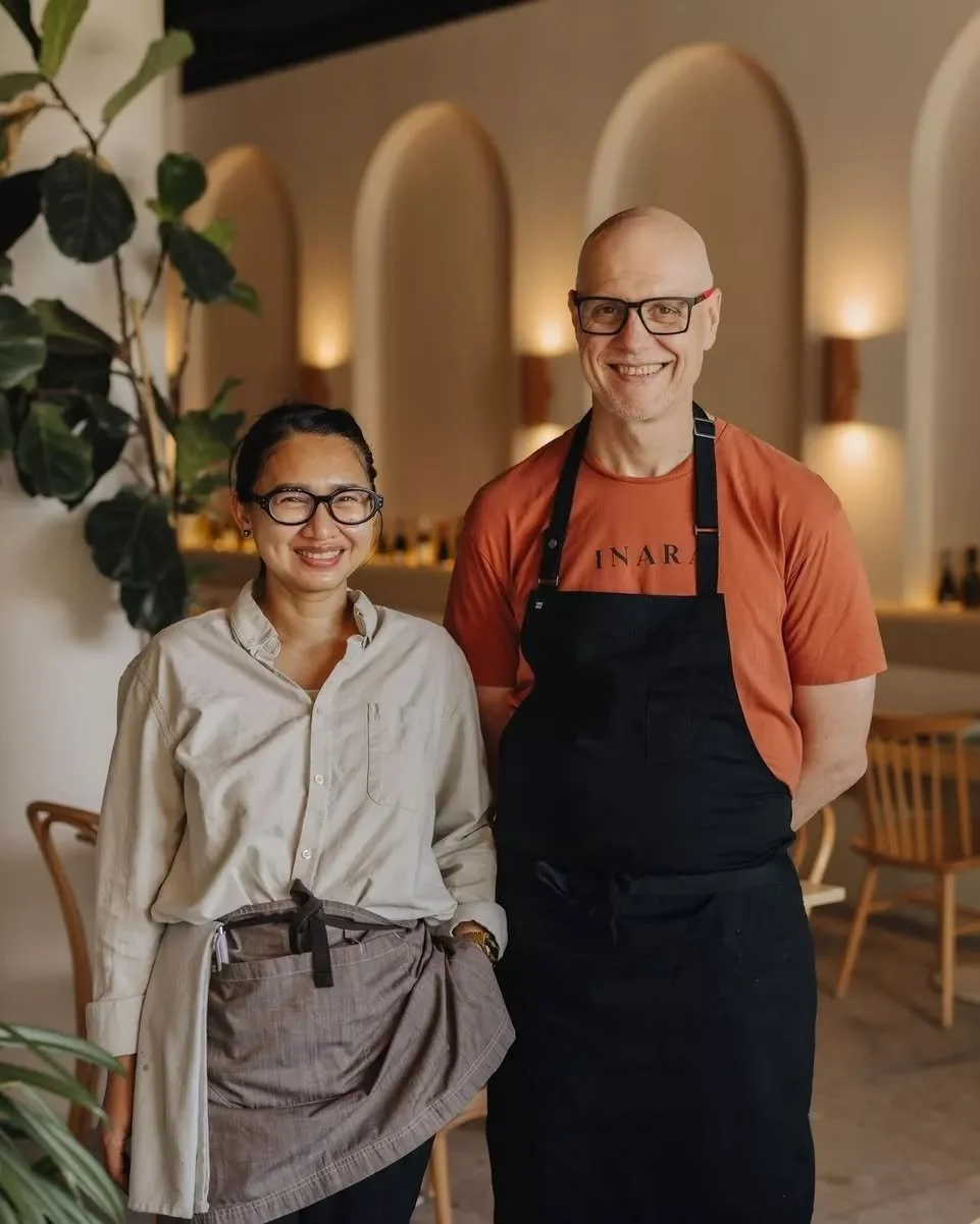 Time to reintroduce ourselves? We're Joanna and Dan Johnson, proud owners of INARA Busselton.

We met while working in Oman, and always relished the chance to explore the flavours and culinary traditions across the middle east. After years working ab