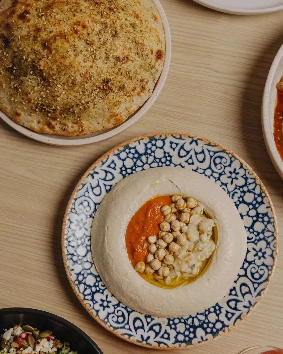 Half our menu is vegetarian. Over a third is fully vegan. 
[Someone asked us this week, and we did the maths]
That's no accident - in Levantine cooking, vegetables aren't the side note, they're the hero. Charred, br&ucirc;l&eacute;ed, whipped and spi