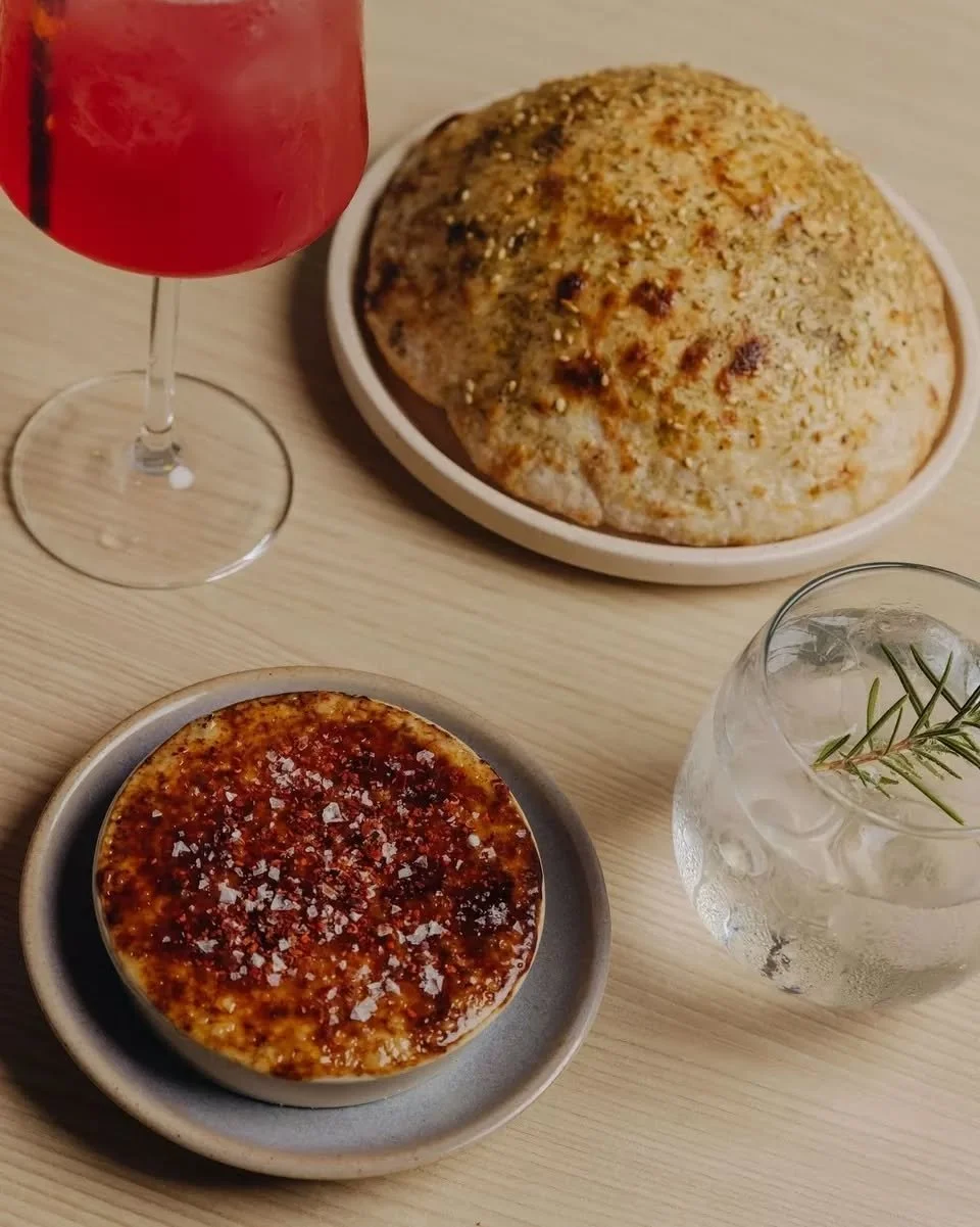 Smoky hummus, br&ucirc;l&eacute;ed whipped feta, halloumi drizzled with fennel honey &mdash; some of our favourite dishes on the menu just happen to be meat-free.
Over half our menu is vegetarian, more than a third is vegan, and every dish gets the s