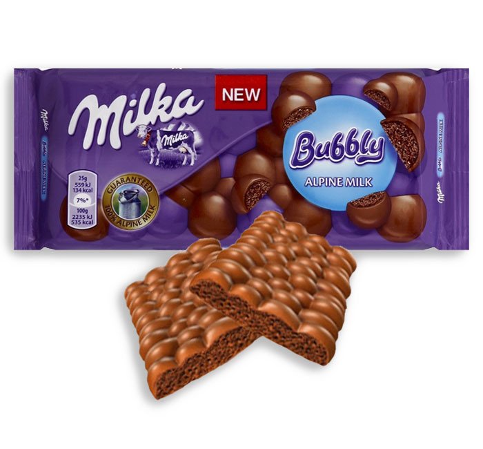 Milka Bubbly Alpine Milk Chocolate