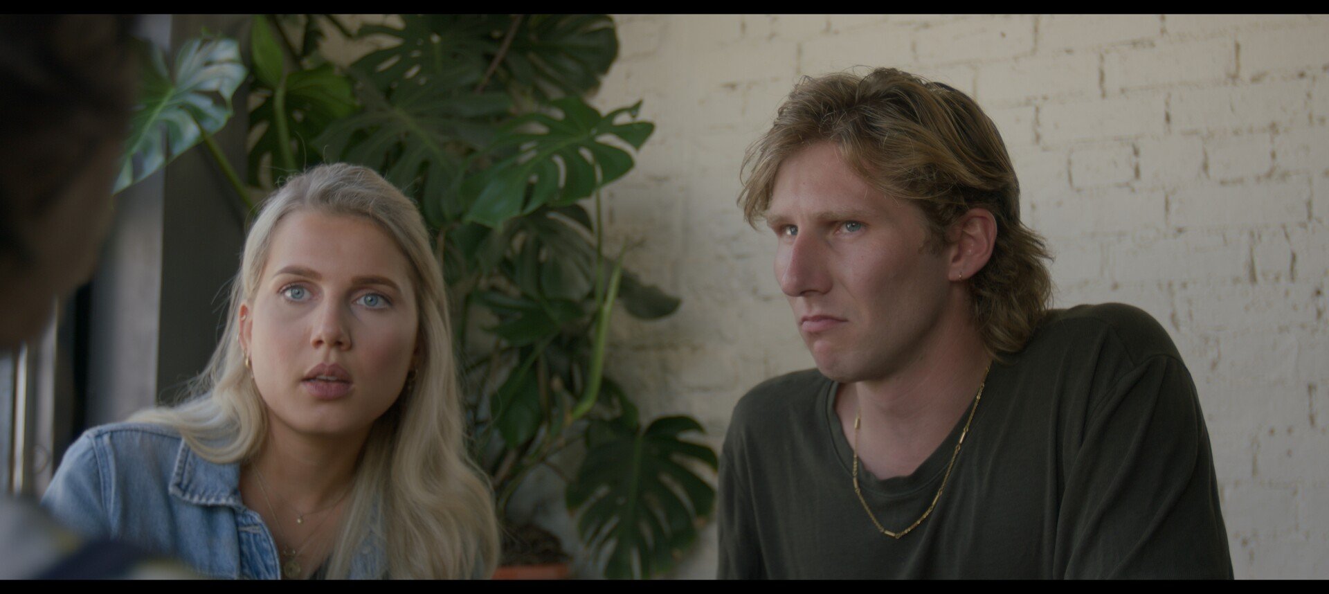 Lauren Steiner (playing Claire) and Edward McCullough (as Harry)