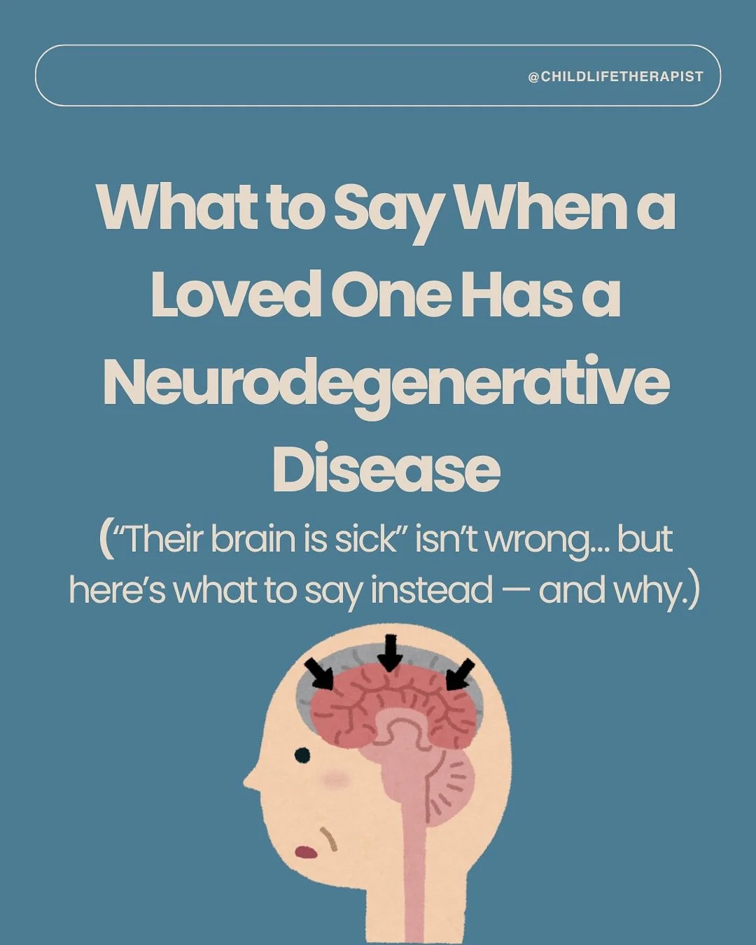 Twice this month, I&rsquo;ve sat with parents trying to figure out how to explain another impossible topic to their children.

Both families lovingly opted for a version of:
&ldquo;Their brain is sick.&rdquo;

But in both cases, their children showed
